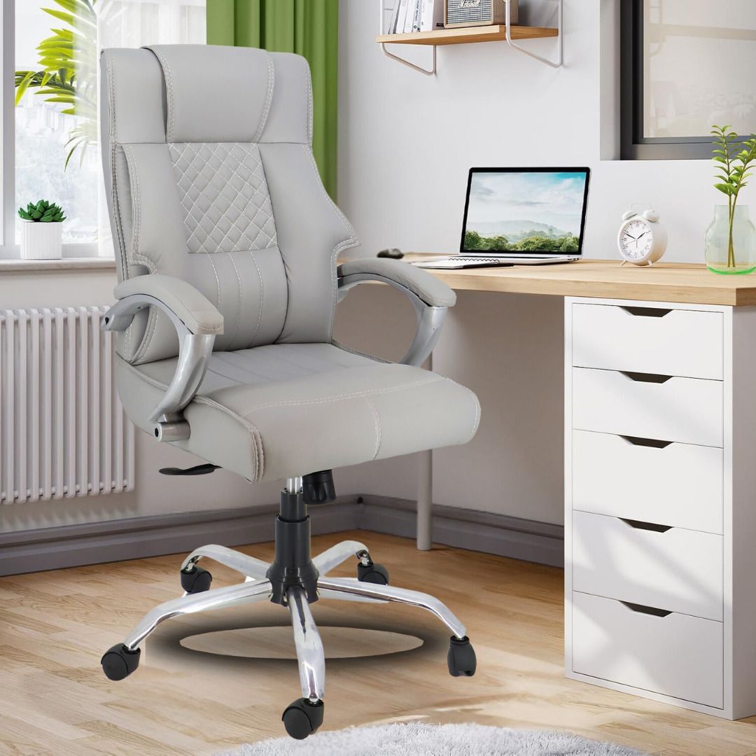 Neptune Office Chair Leather Office Arm Chair-image-37