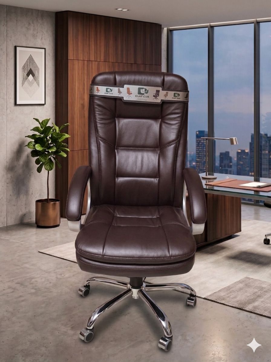cozy cub ffice Designer Chair PP Chrome Arms High Back Leatherette Office Executive Chair-picture-47