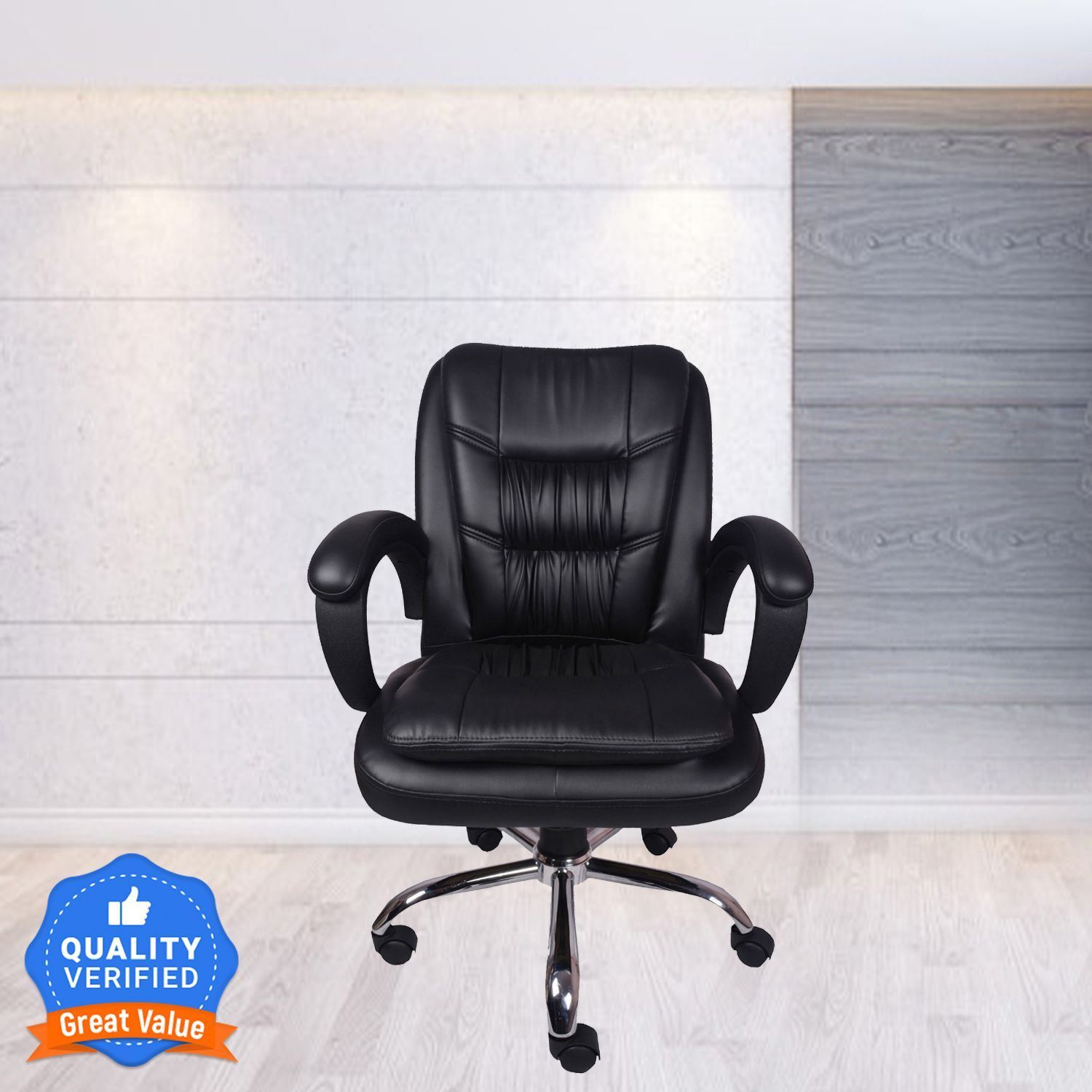 Revolving | Mid Back | Ergonomic | Home & Office | Leatherette Office Executive Chair