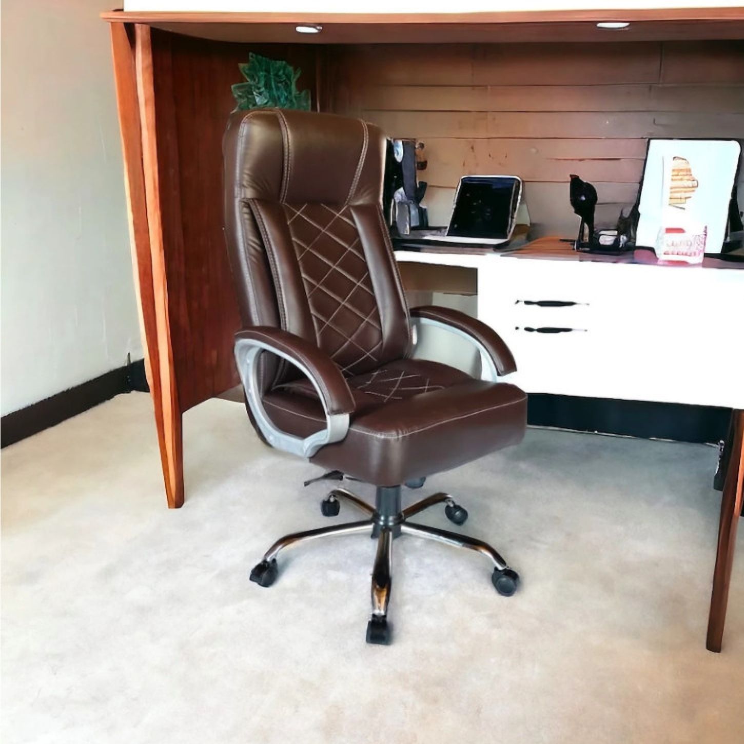 flipkart perfect homes Kremlin Leatherette Office Adjustable Arm Chair-picture-13
