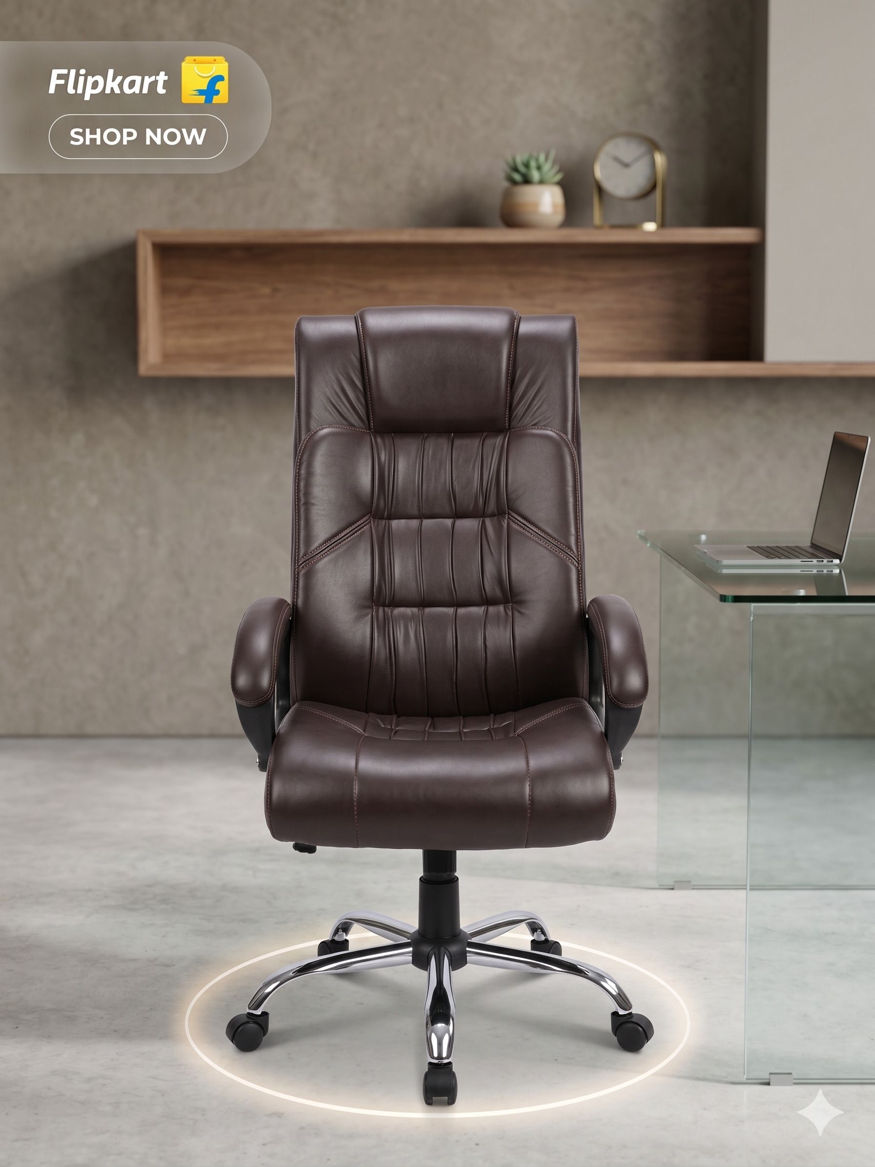 cozy cub HIGH Back with Steel Base and 1 Year manufacturer Warranty on the Product Leatherette Office Executive Chair-picture-23