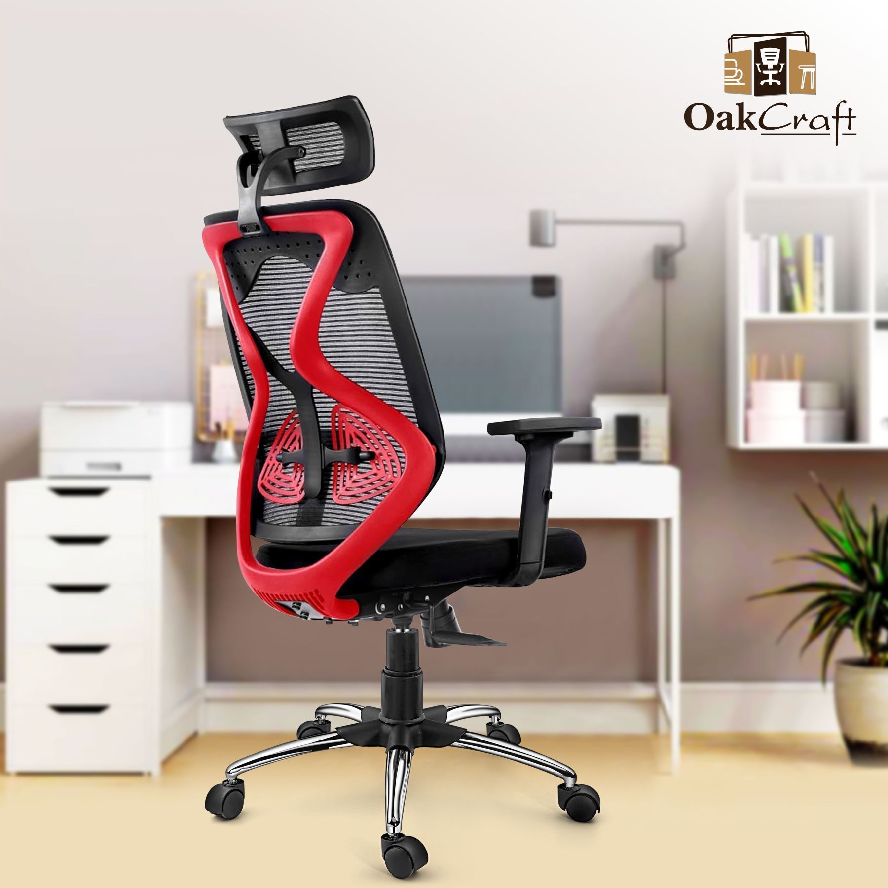 oakcraft Hurricane High Back Ergonomic Chair with Multi Synchro Mechanism Mesh Office Adjustable Arm Chair-picture-8
