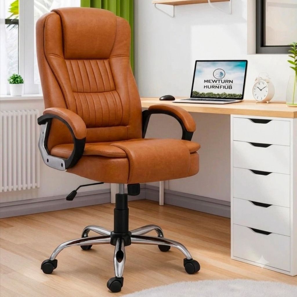 A51 Office Boss Designer Chair PP Chrome Arms High Back Executive Chair Leatherette Office Arm Chair-image-45