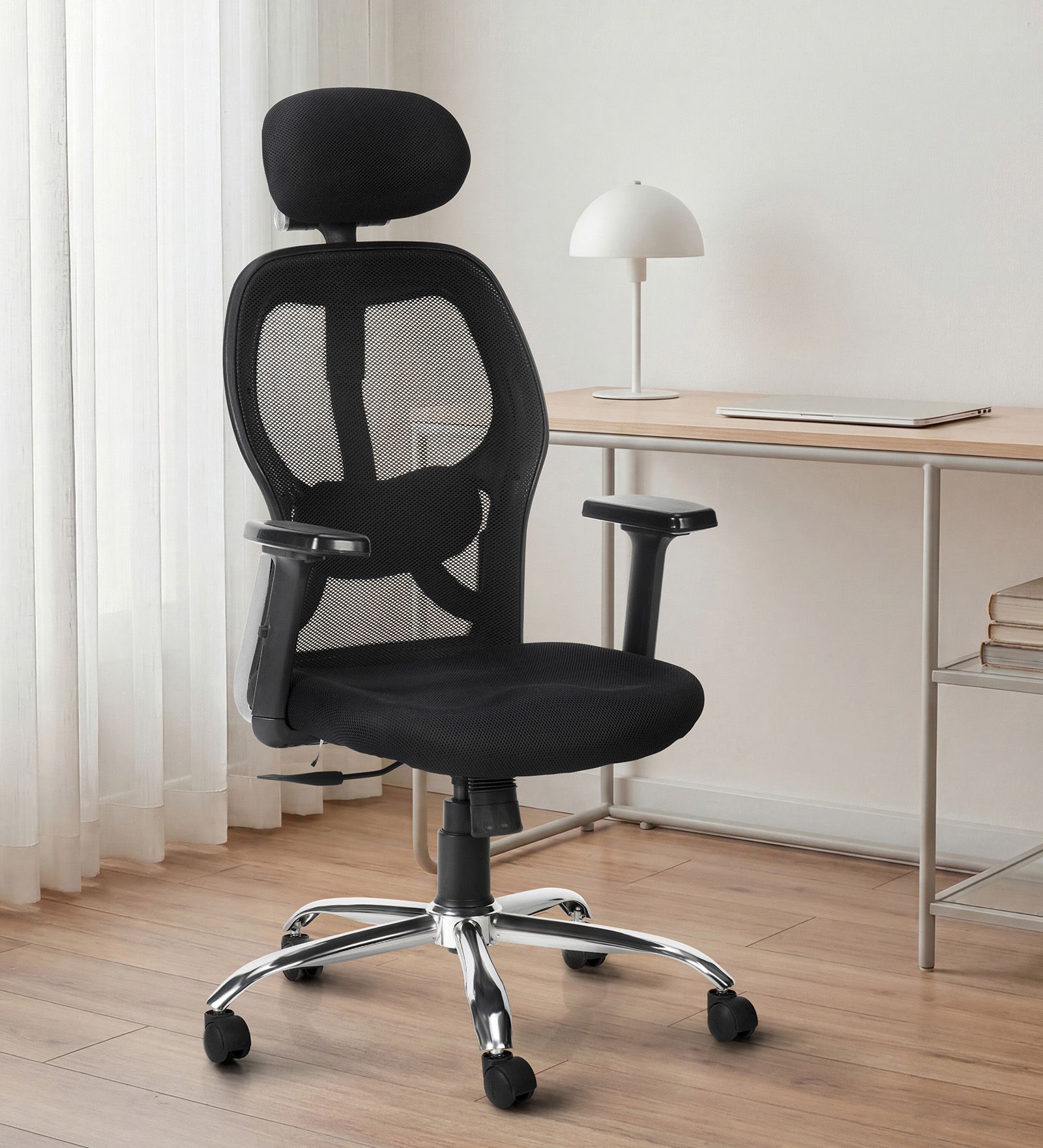 aasana Navya Office Chair with Seat Slider|MultiLock|4D Armrests Mesh Office Adjustable Arm Chair-picture-20