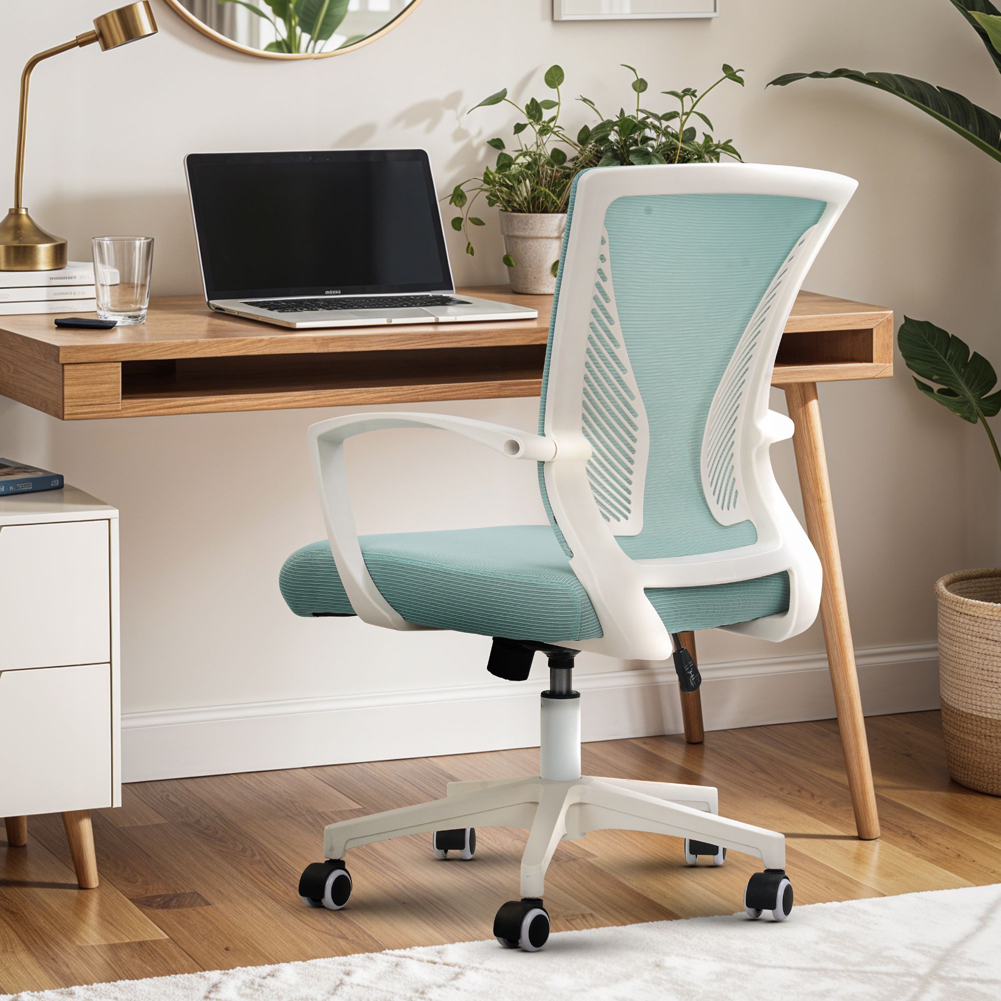 Ergonomic Computer Office Chair for Work from Home, High Back Rocking Breathable Mesh Office Executive Chair-image-15