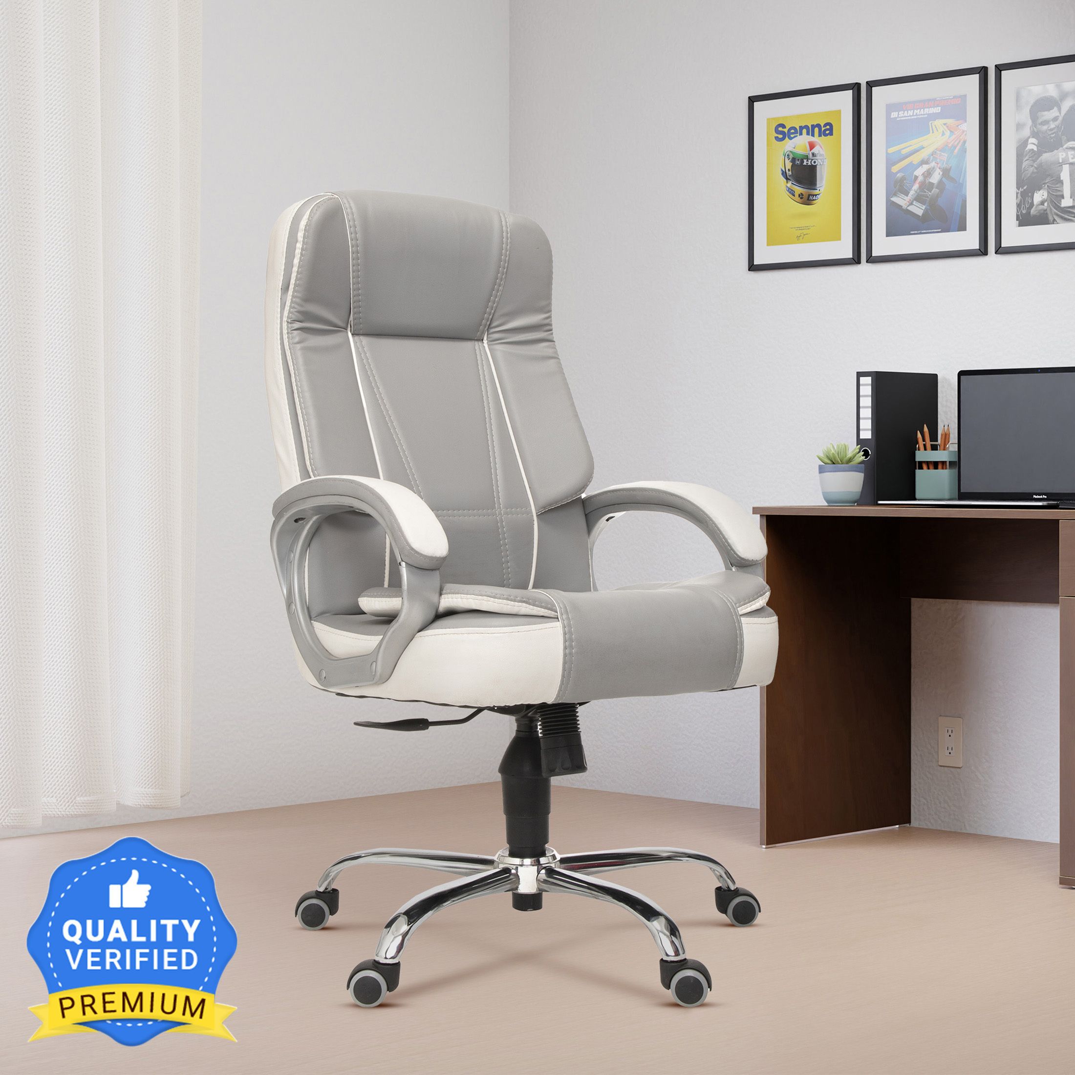 green soul Vienna High Back Ergonomic Chair|Home & Office use|Premium Finish|Ultra Comfort Leatherette Office Executive Chair-picture-48