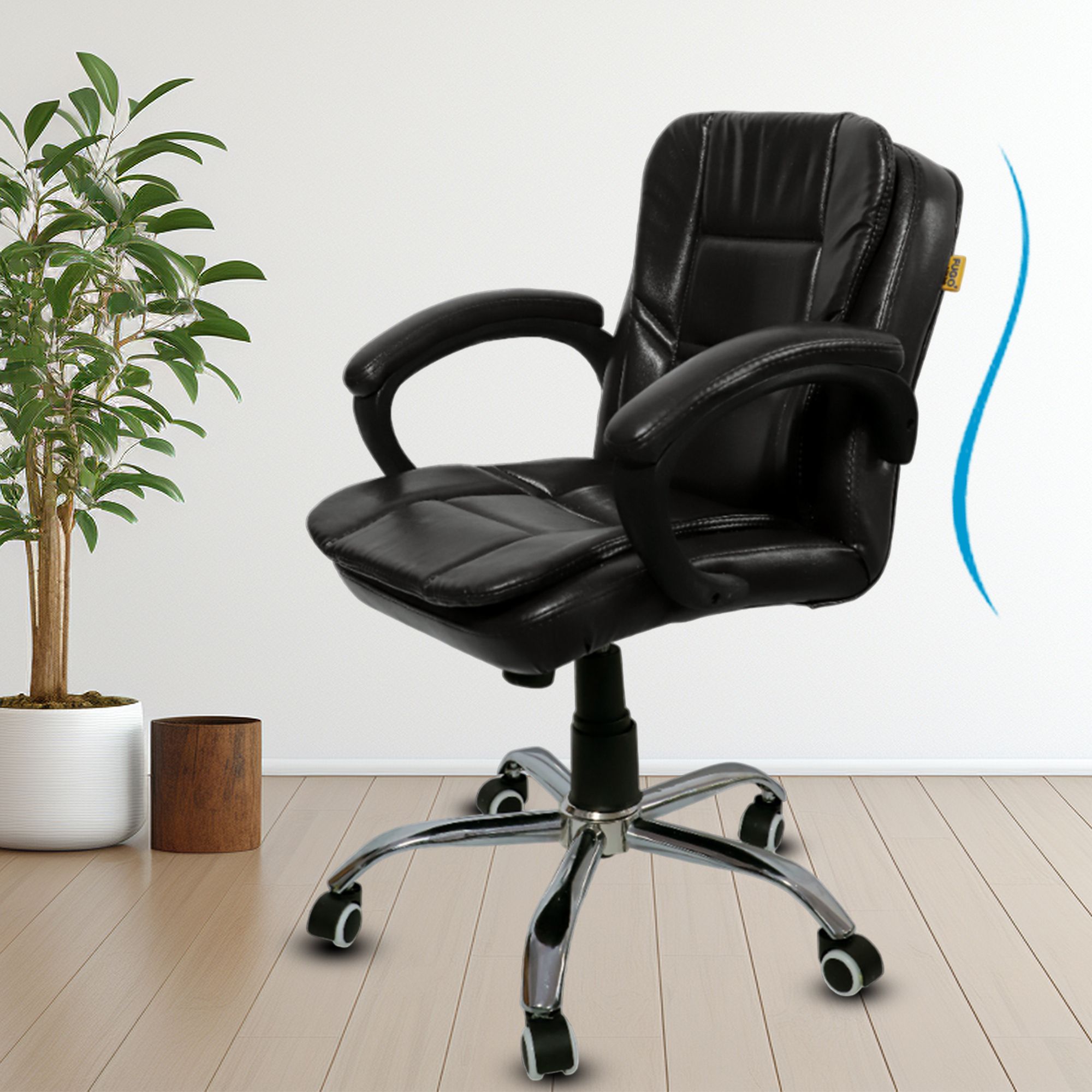 Chair, Office Chair, Computer Chair, Revolving Chair, Chair for Study Leatherette Office Arm Chair