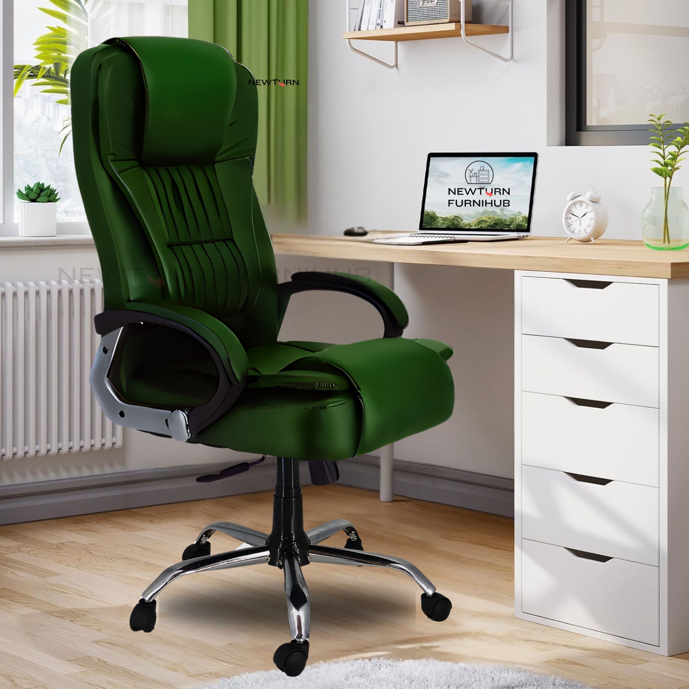 Dragon Premium Leather Boss office chair with 2 Yrs parts repl. Wty Leatherette Office Executive Chair-image-24