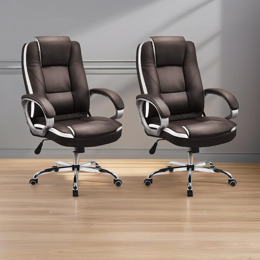 Gloster 3 Years Warranty High Back Ergonomic Back and Arm Rest Leatherette Office Executive Chair-image-20