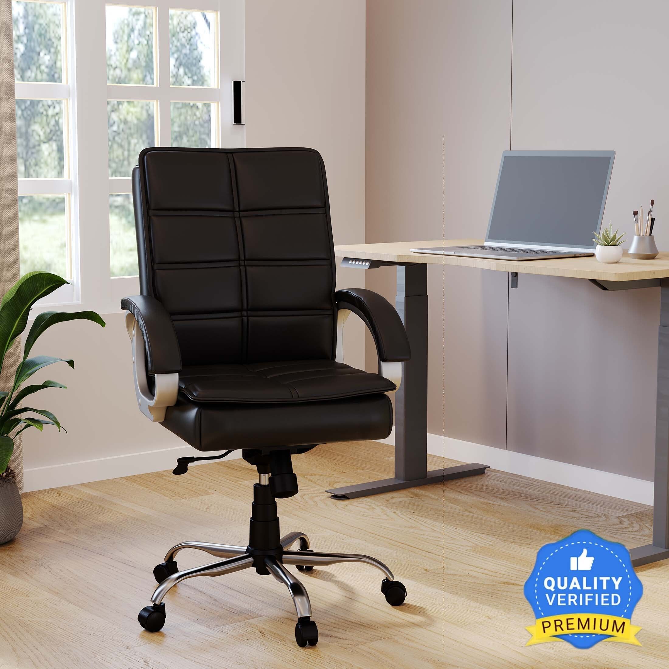 carlton london Magnus Split Leather Office Executive Chair-picture-11