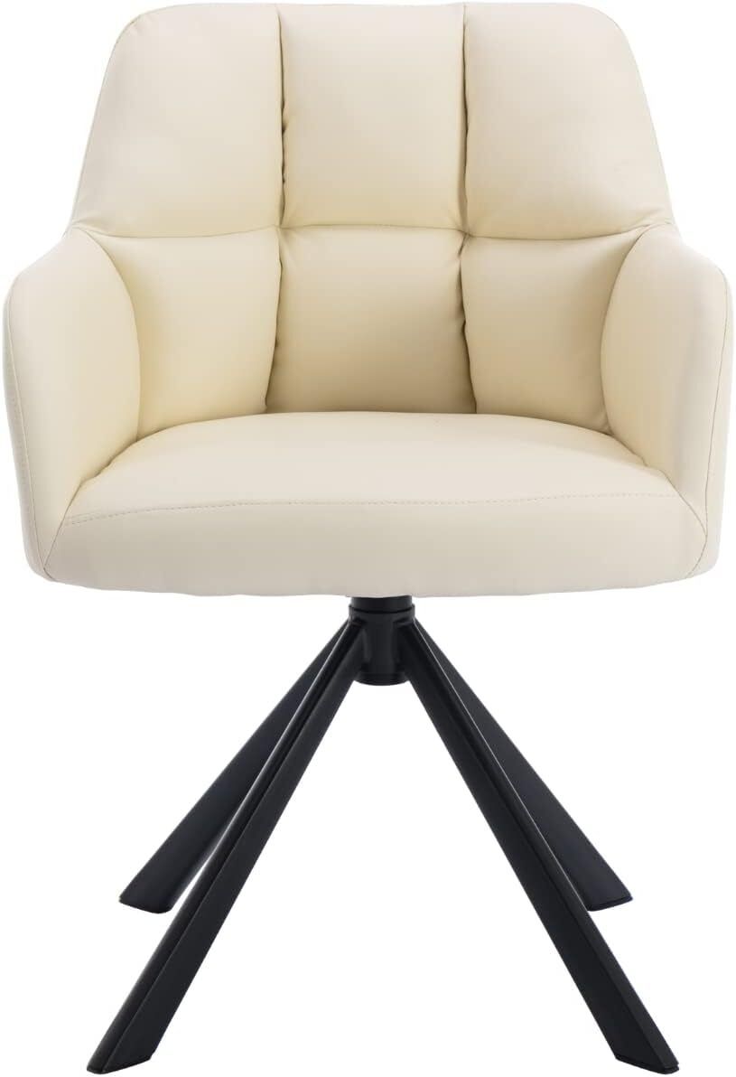 flipkart perfect homes Battle Modern 360° Swivel Mid-Back Arm Faux-Leather Study Chairs Leatherette Office Arm Chair-picture-8