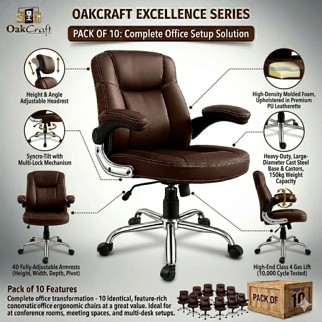 oakcraft Leatherette Office Executive Chair-picture-33