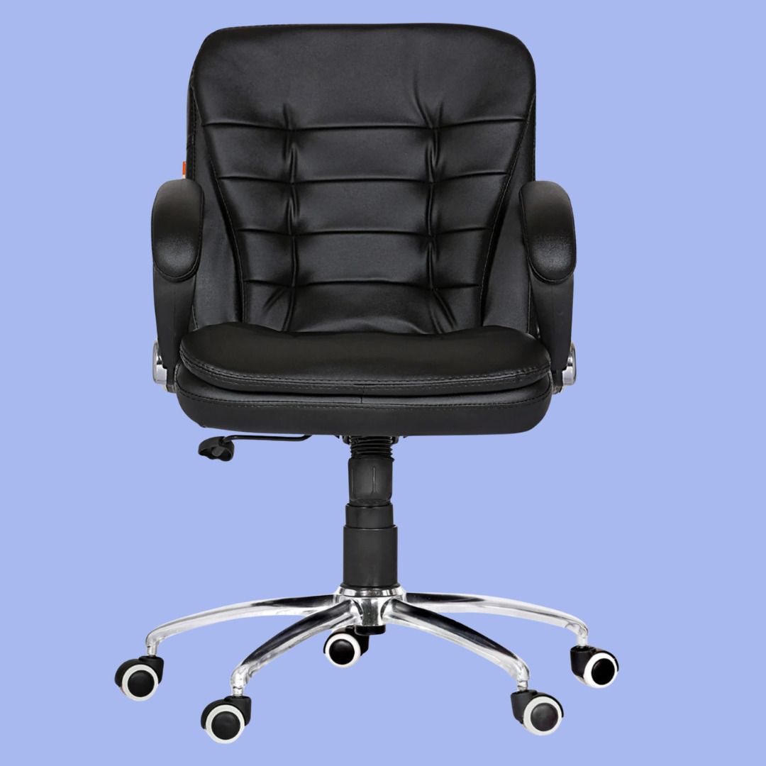 Executive Office Chair Leatherette High Back Swivel Adjustable Computer Chair Leather Office Adjustable Arm Chair-image-43