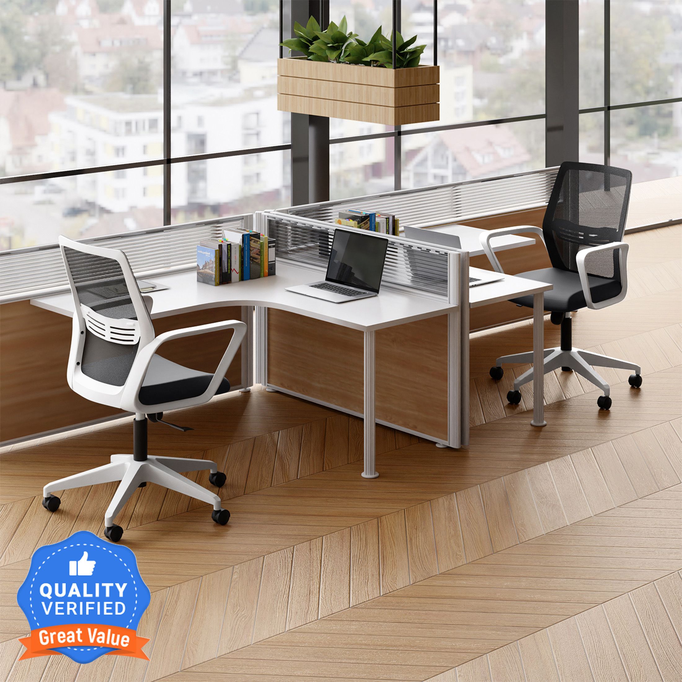 Vurv Mid Back Fabric Study Arm Chair