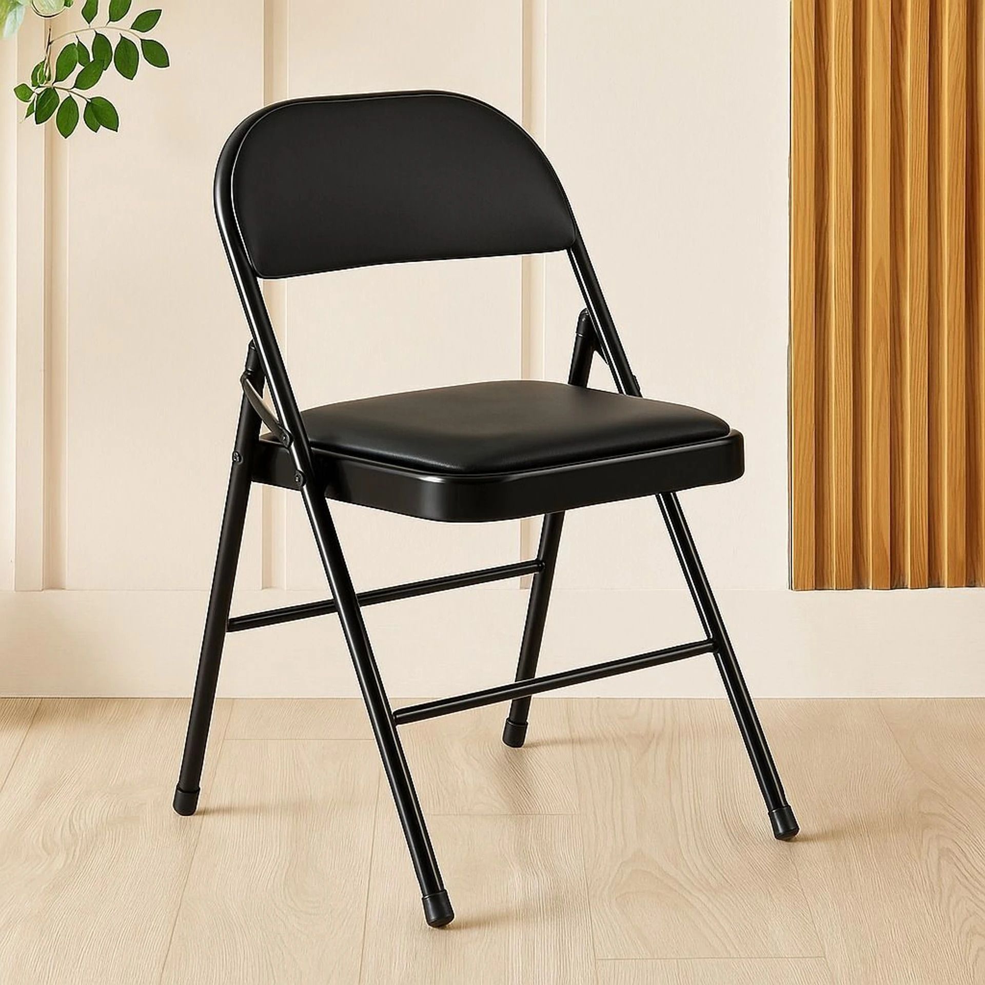 FoldAura Portable Chair for Home, Office, and Outdoor Use | Space-Saving Chair Cotton Study Folding Chair-image-37