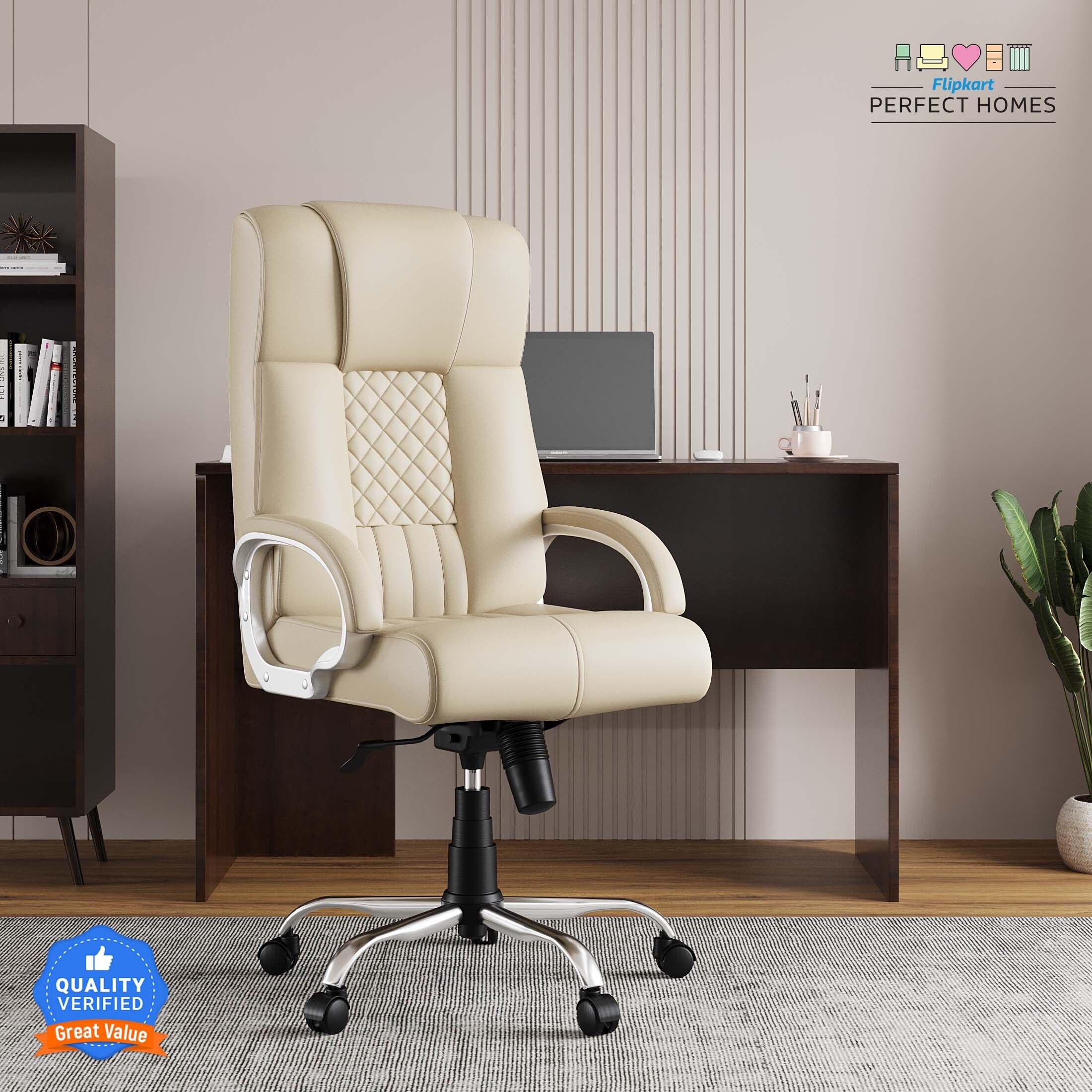 Zenova High Back Ergonomic Revolving Chair Leatherette Office Executive Chair