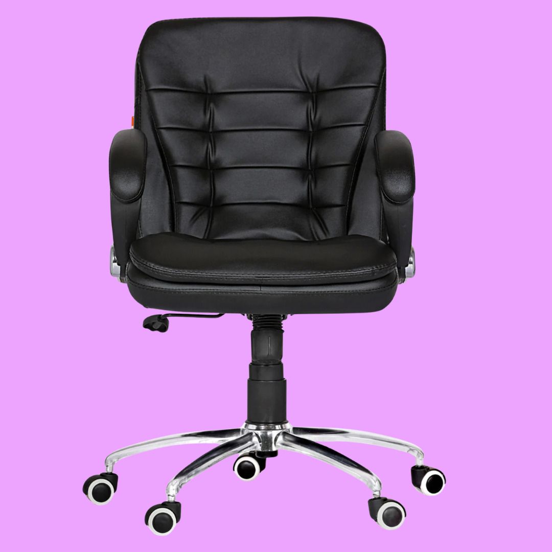 Executive Office Chair Leatherette High Back Swivel Adjustable Computer Chair Leather Office Adjustable Arm Chair-image-44
