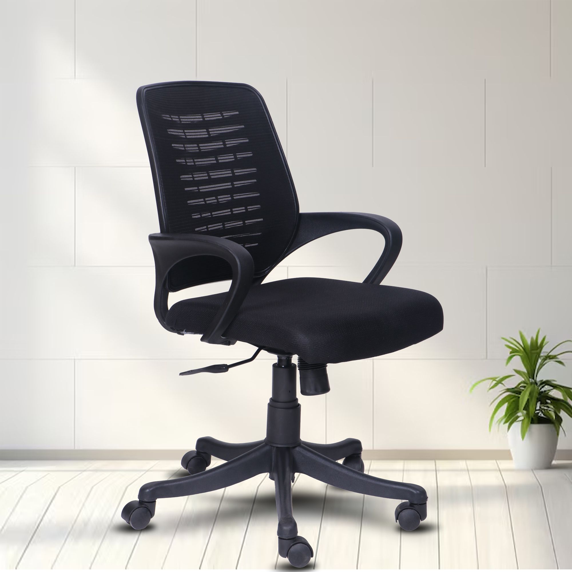 Zoom Height Adjustable Revolving Breathable Mesh Office Arm Chair-image-43