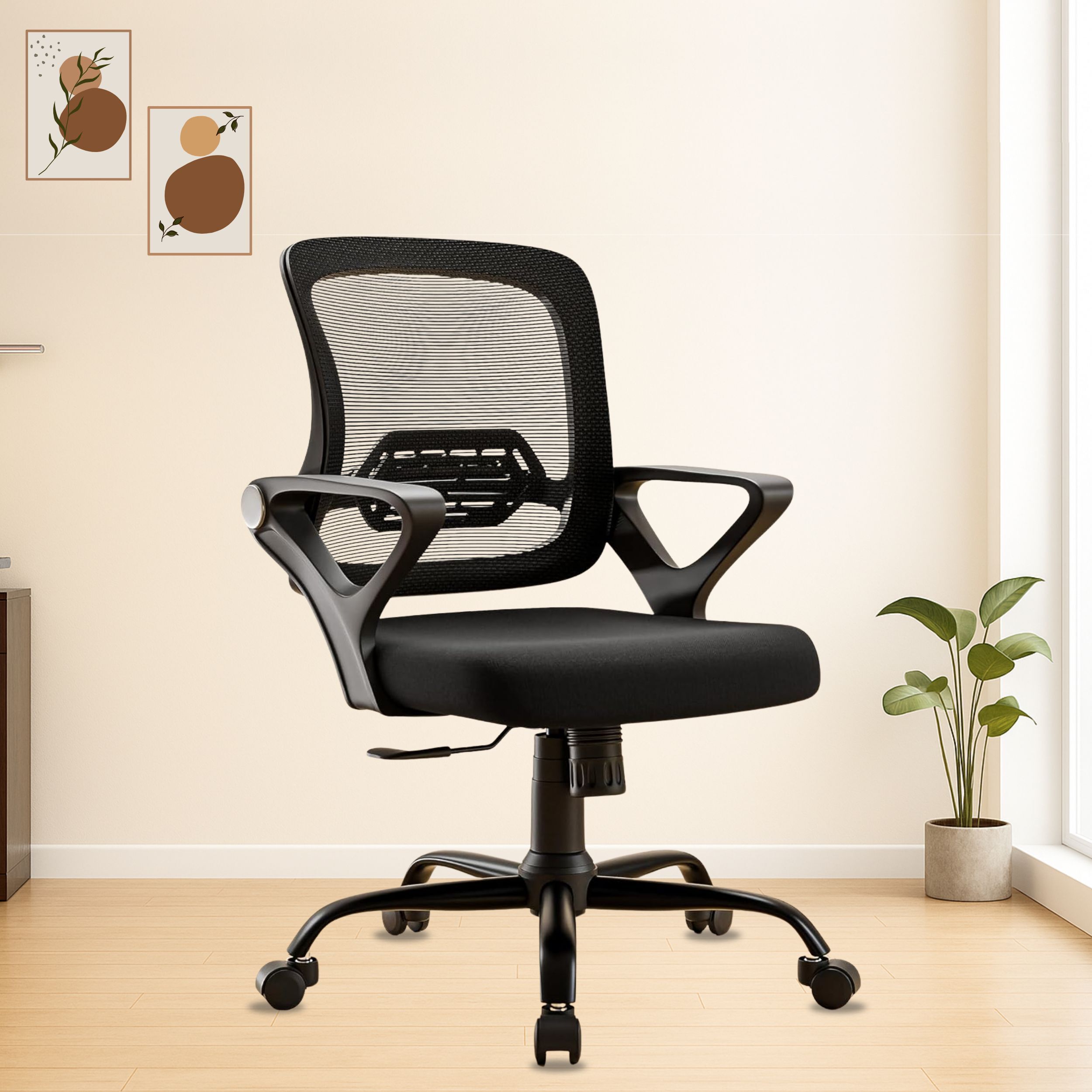 Align Seats Cherry Mid Back Ergonomic Office Chair For Home & Office Mesh Office Executive Chair-image-16