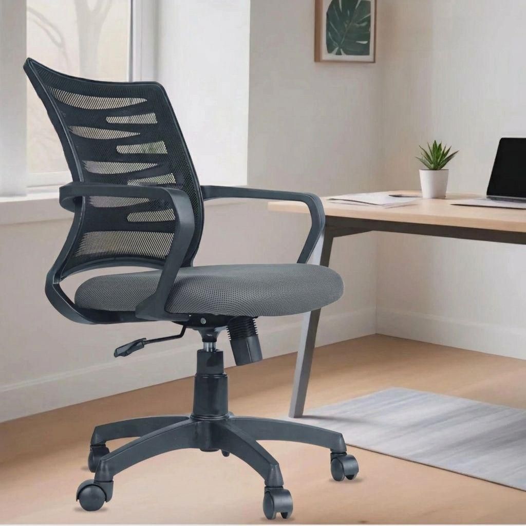 flipkart perfect homes Zig Zag Mid Back Ergonomic Office Heavy Duty Grey Mesh Office Executive Chair-picture-47