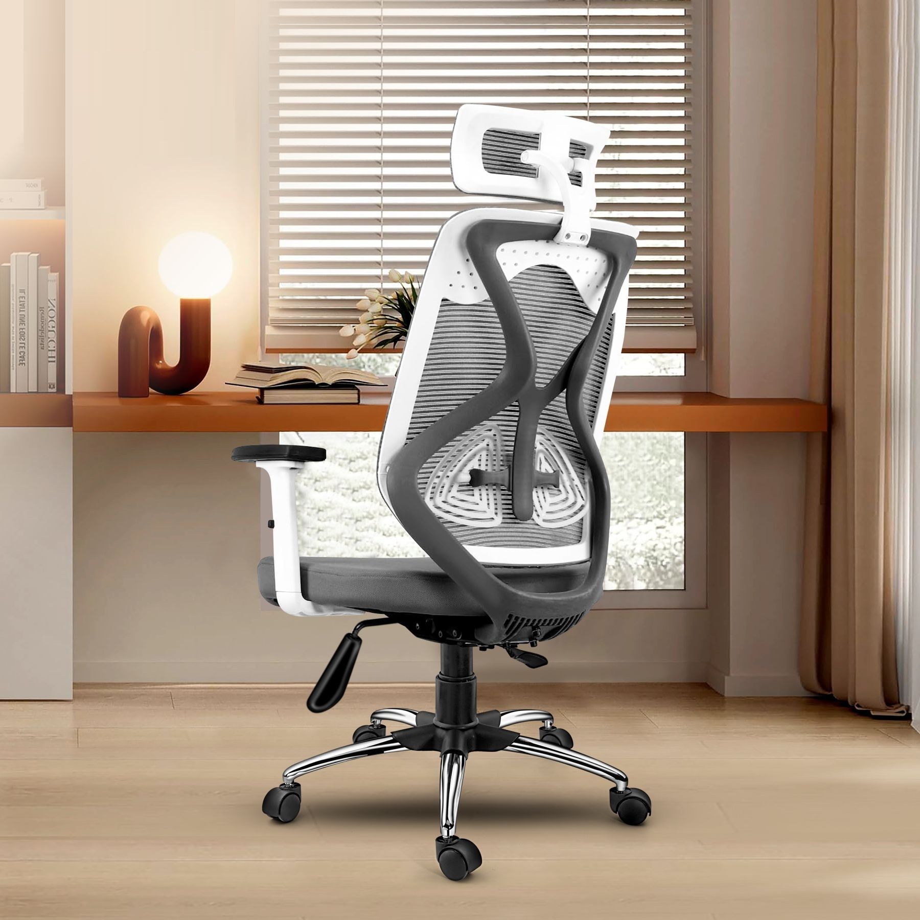 Hurricane Plus High Back Ergonomic Chair with Multi Synchro Mechanism Mesh Office Adjustable Arm Chair-image-35
