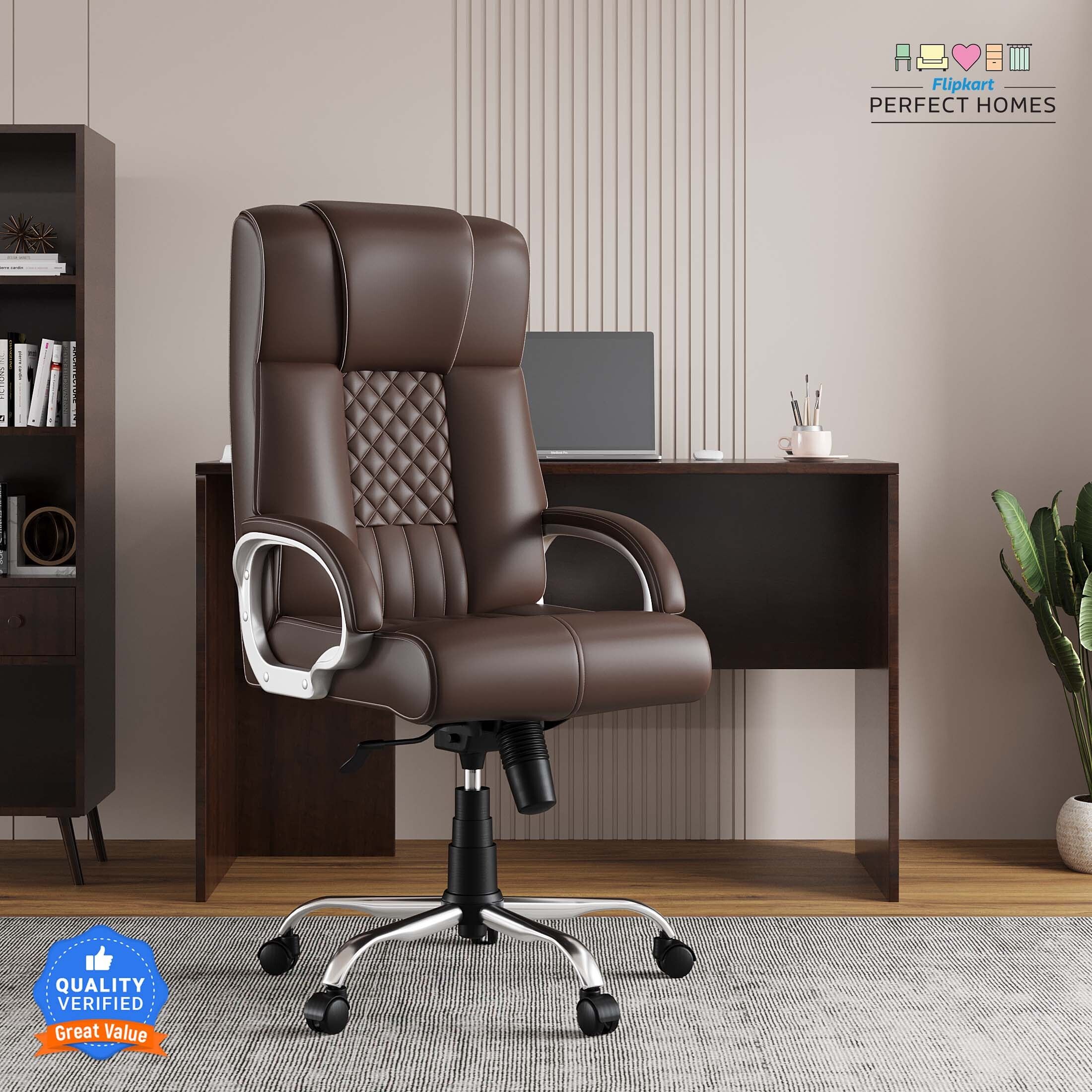 Zenova High Back Ergonomic Revolving Chair Leatherette Office Executive Chair