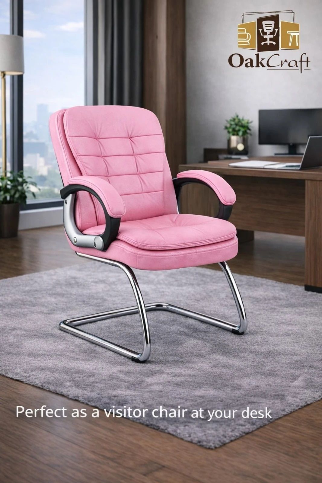 oakcraft 07 Visitor Leatherette Office Executive Chair-picture-24