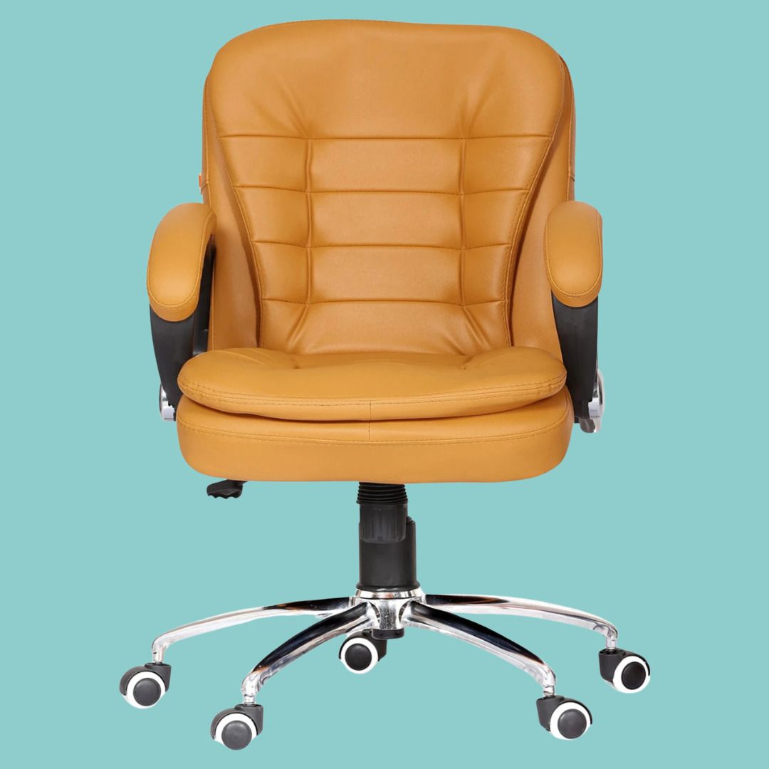 shlindia Leatherette Executive Chair Swivel Office Chair with Armrests Leather Office Adjustable Arm Chair-picture-40