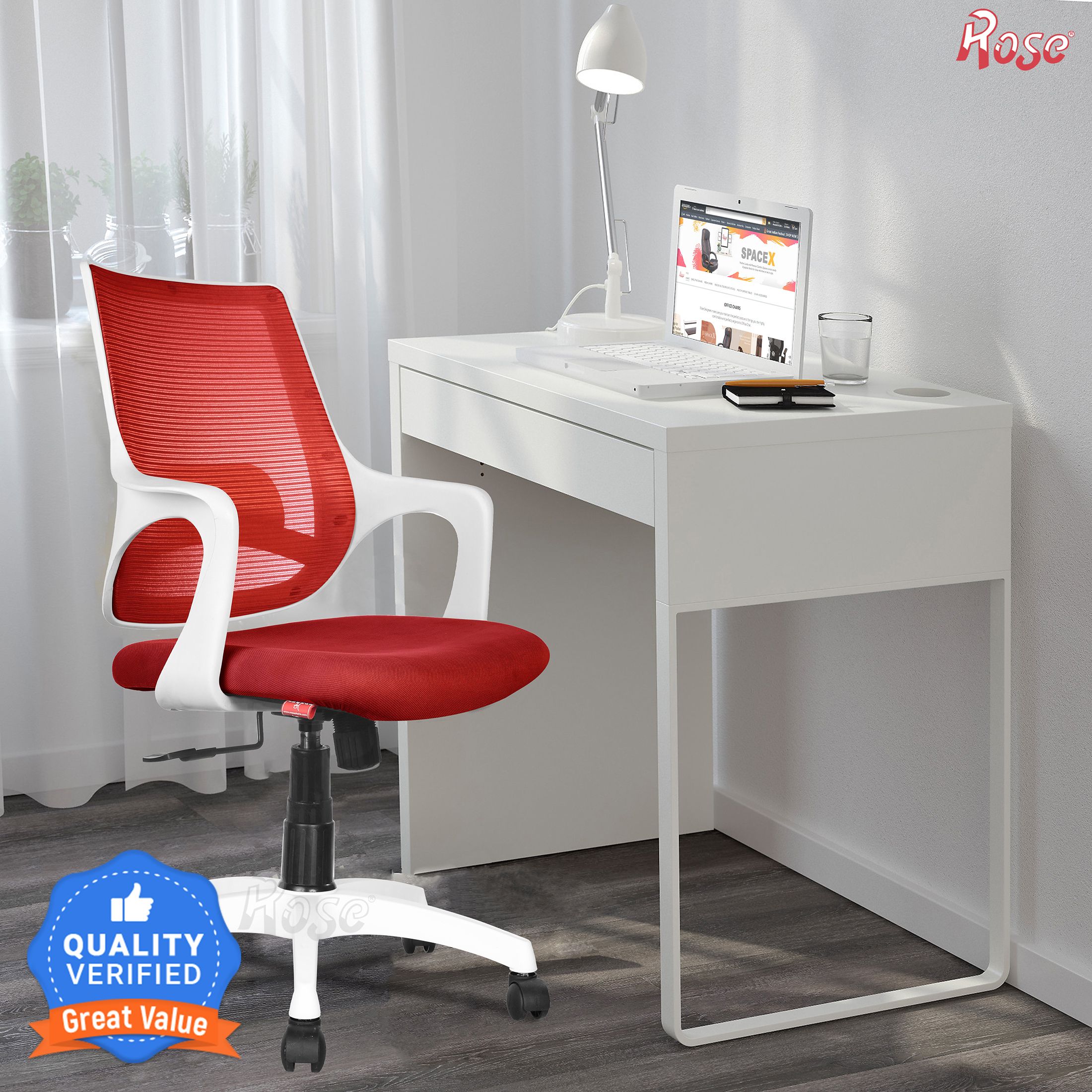 Mono | 3-Years Warranty Included | Mid-Back Ergonomic Office Chair | Revolving | Mesh Office Arm Chair-image-18