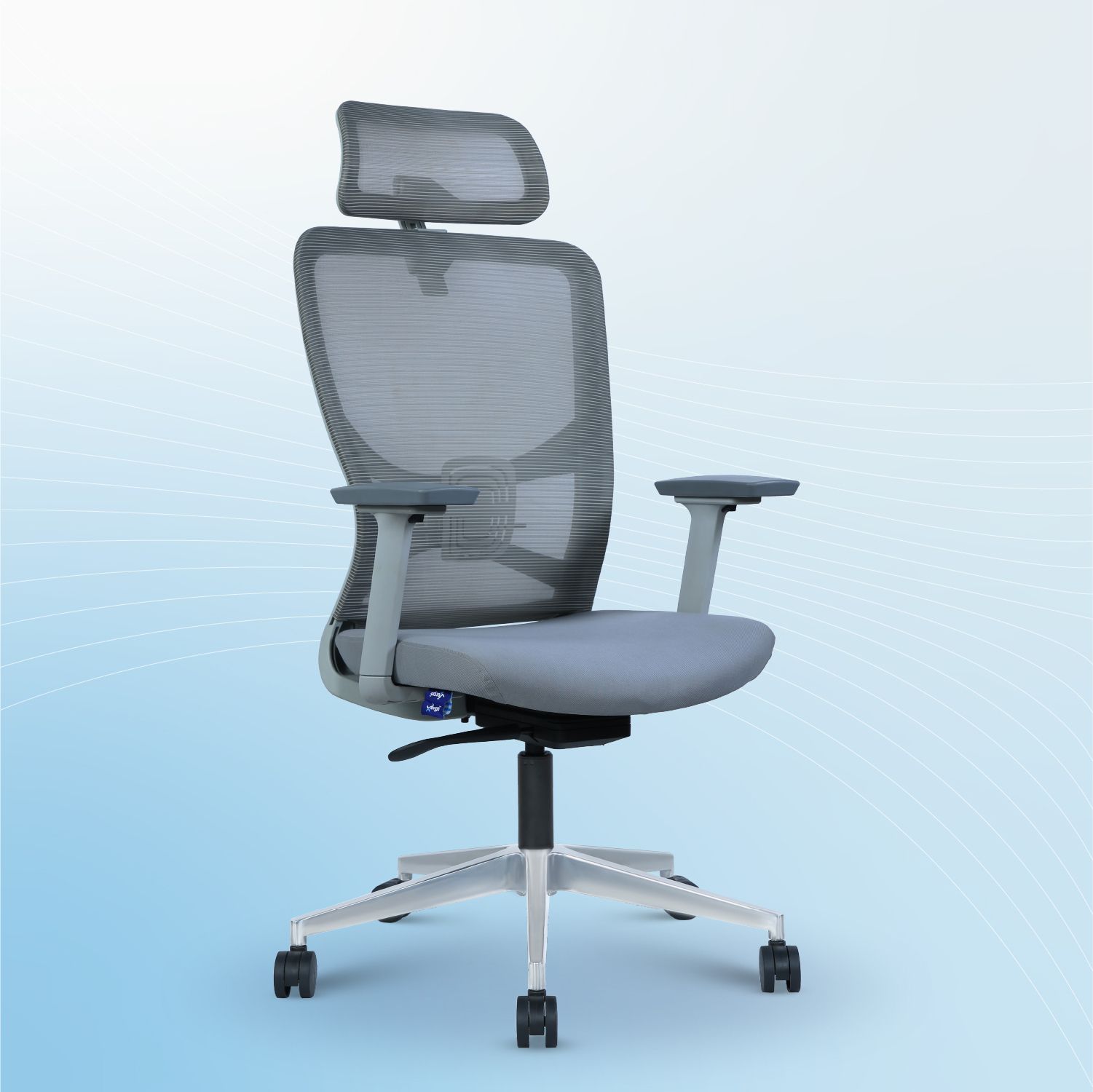 Aura Mesh Office Chair, Adjustable Armrest, Lumbar Support, Ergonomic Desk Chair Mesh, Fabric Office Executive Chair-image-25