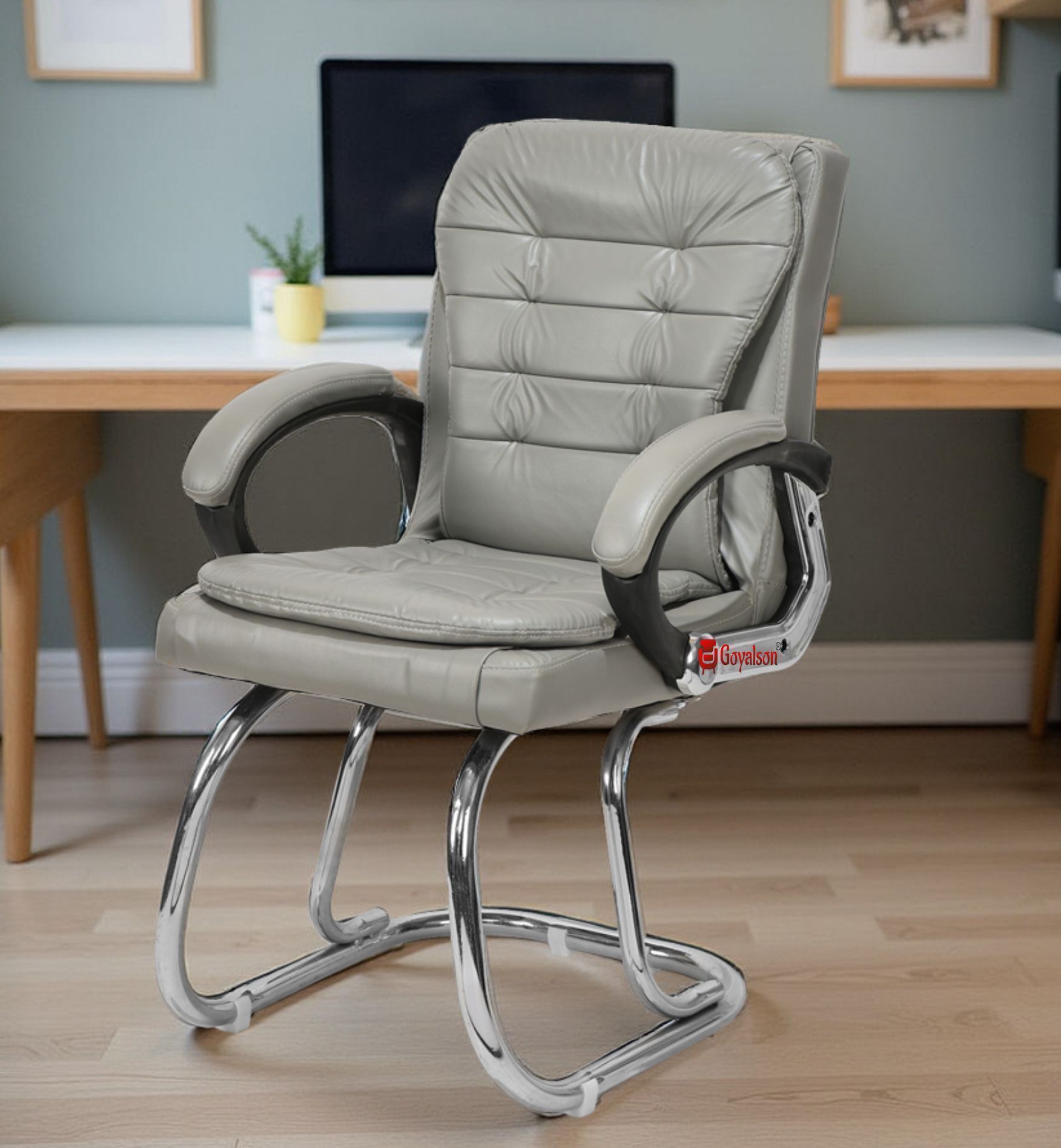 Office visitor Home computer study reception school library without wheels Chair Leatherette Office Arm Chair-image-42