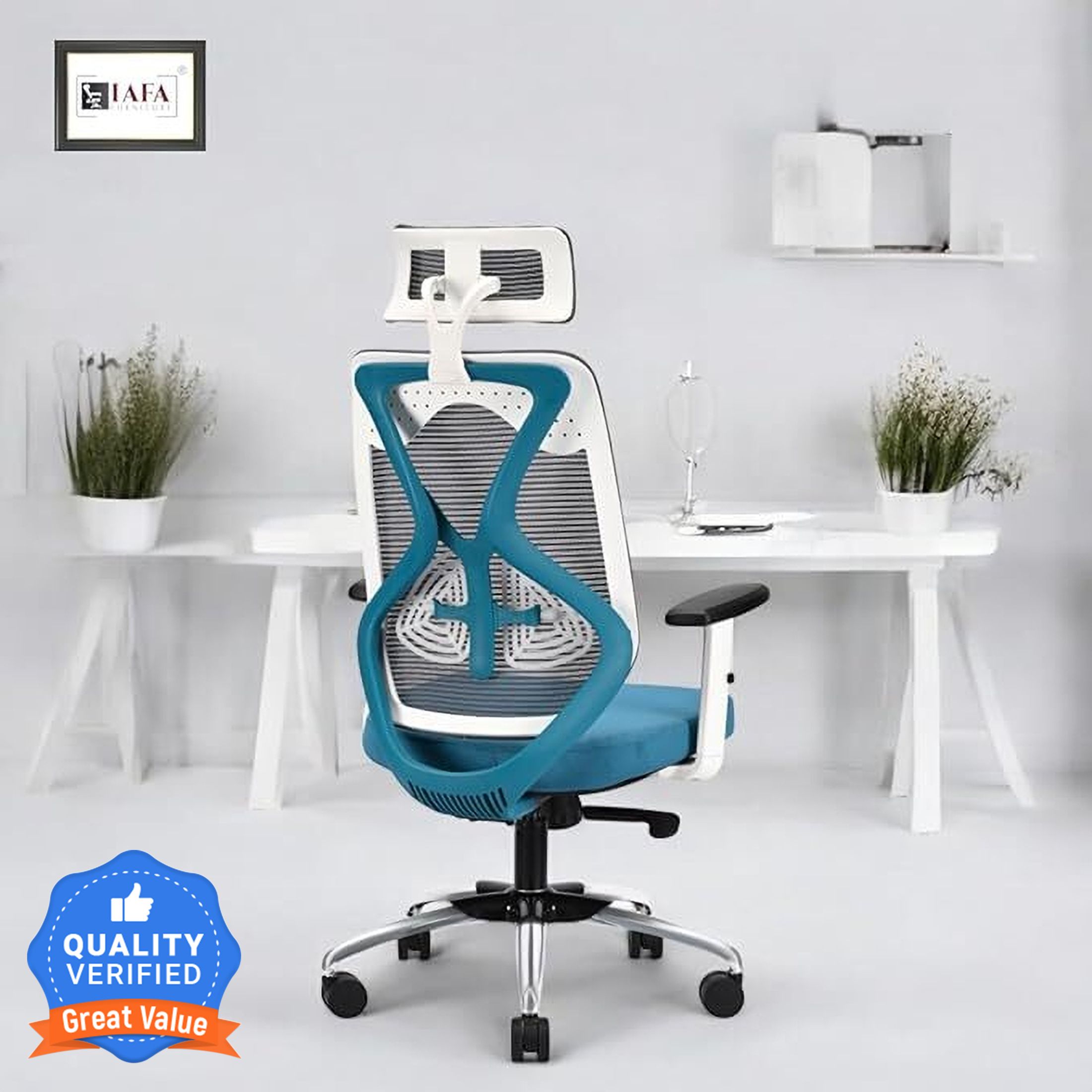 Ergolux High Back Ergonomic Office Chair With Heavy Duty Metal Base Mesh Office Adjustable Arm Chair-image-39