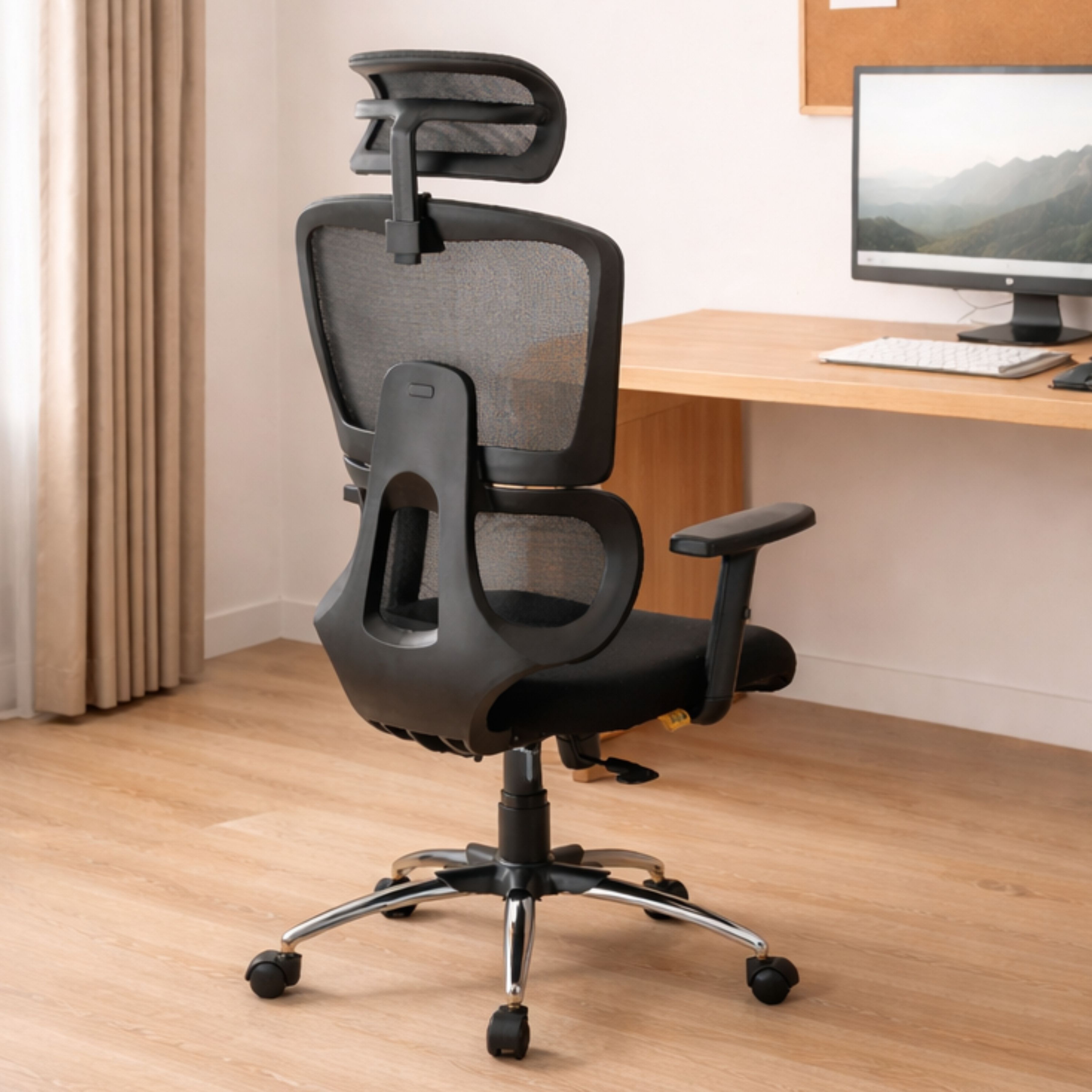 fugo Office Chair with 3 Years warranty, Chair for Study, Ergonomic Chair FG411 Mesh Office Executive Chair-picture-5