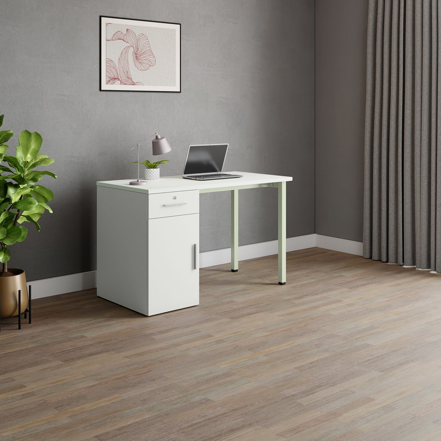 Nest Individual Engineered Wood Office Table-image-35