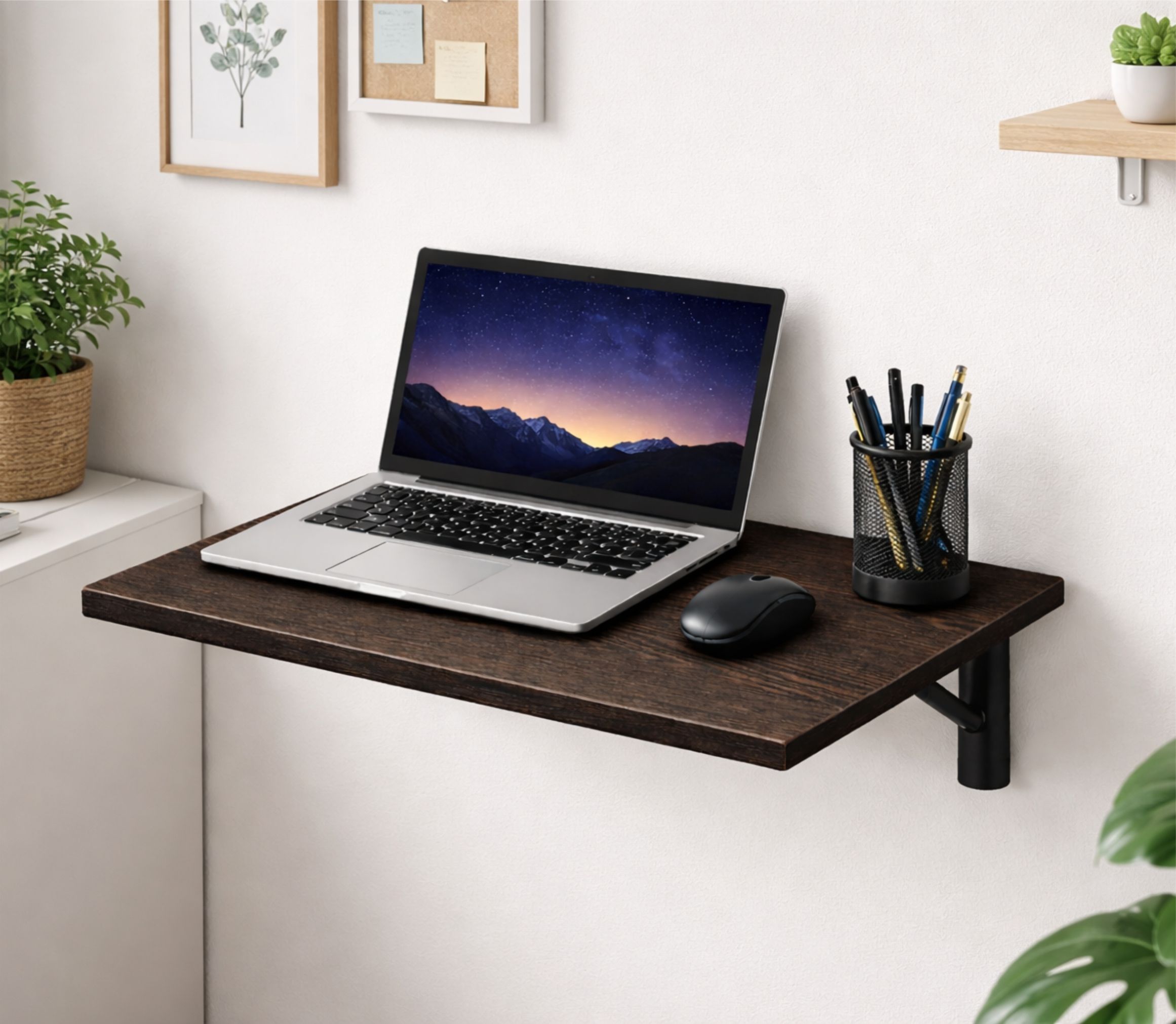 Medium Wall Mounted Folding Study Table Engineered Wood Multipurpose Table-image-41