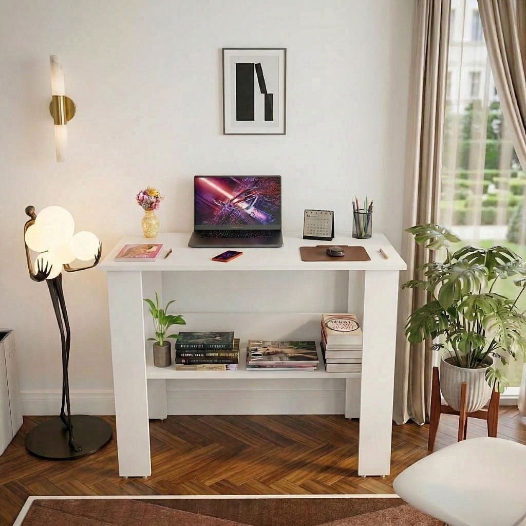 flipkart perfect homes Modern Multipurpose Study Table | Writing Desk for Home Office |Computer Table Engineered Wood Computer Desk-picture-19