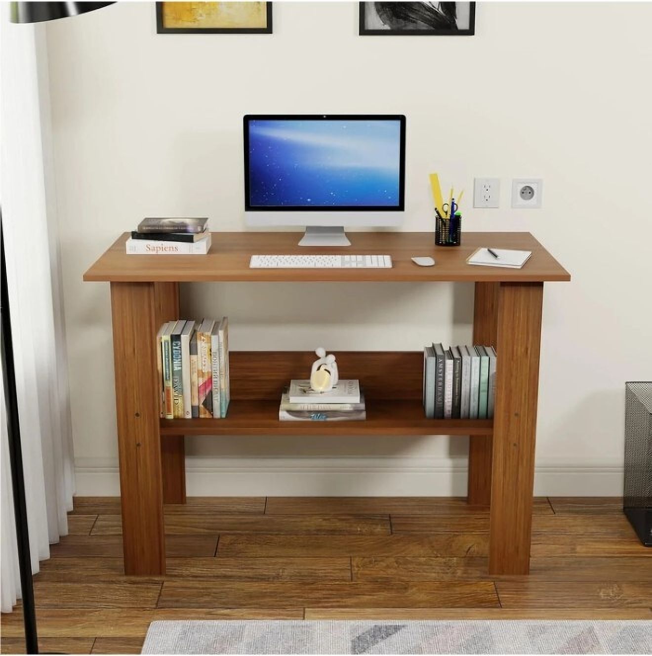 wood office study table Solid Wood Office Table-image-0