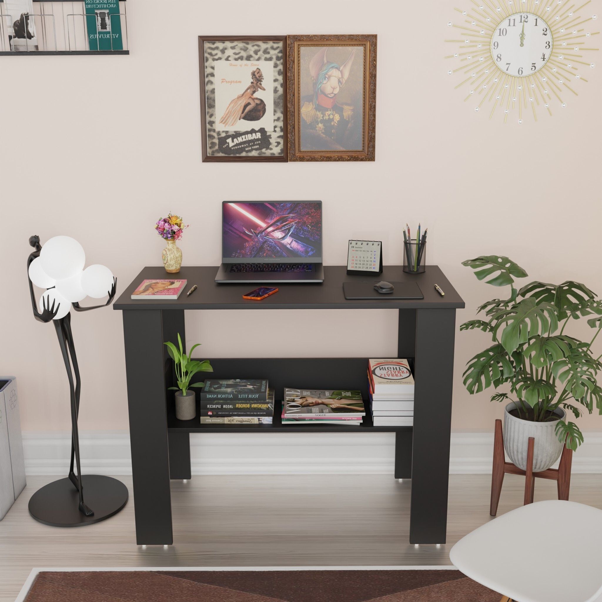 arizen Portable Work From Home Study Desk Engineered Wood Office Table Engineered Wood Multipurpose Table-picture-25