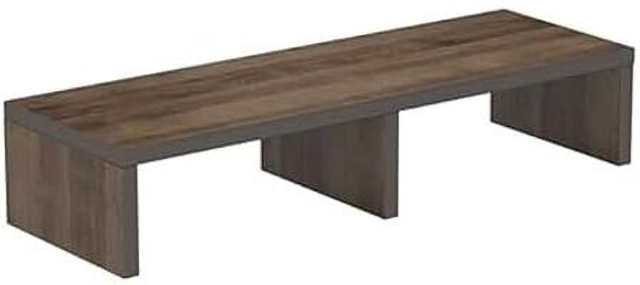 Flux Space-Saving Solution: Brown Monitor Stand with Storage Compartment Engineered Wood Multipurpose Table-image-16