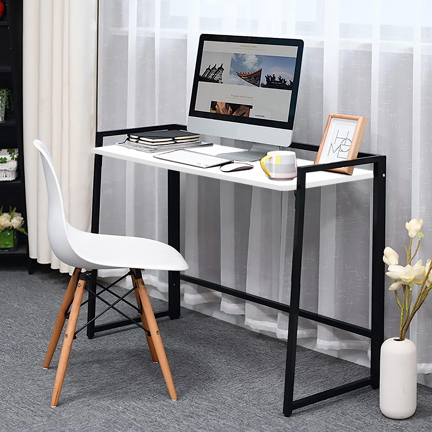Foldable Study Table | Study Table for Home|Desktop/Laptop Table | Folding Table Solid Wood Office Table-image-18