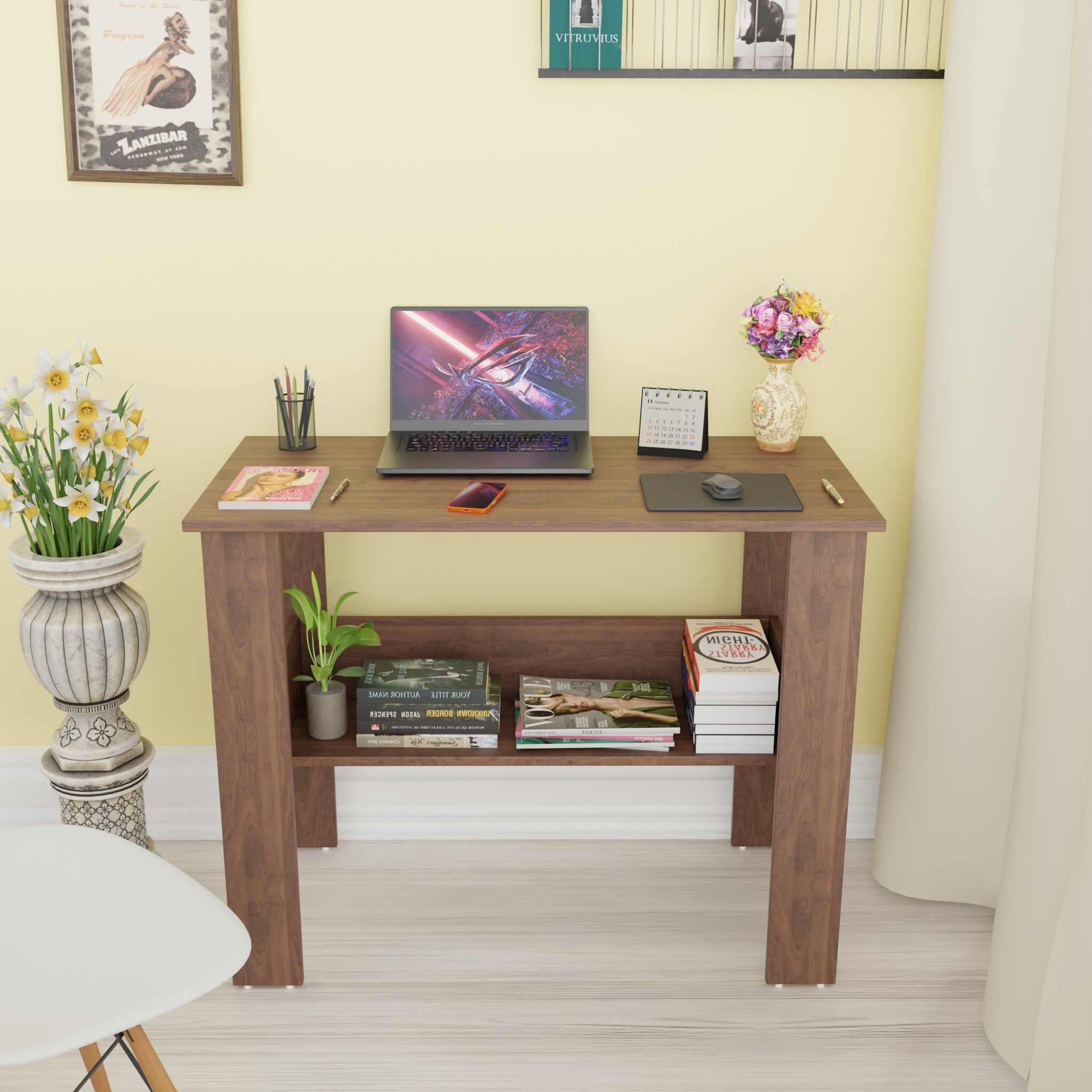 spyder home decore Study Desk Work From Home And Study Engineered Wood Study Table-picture-17