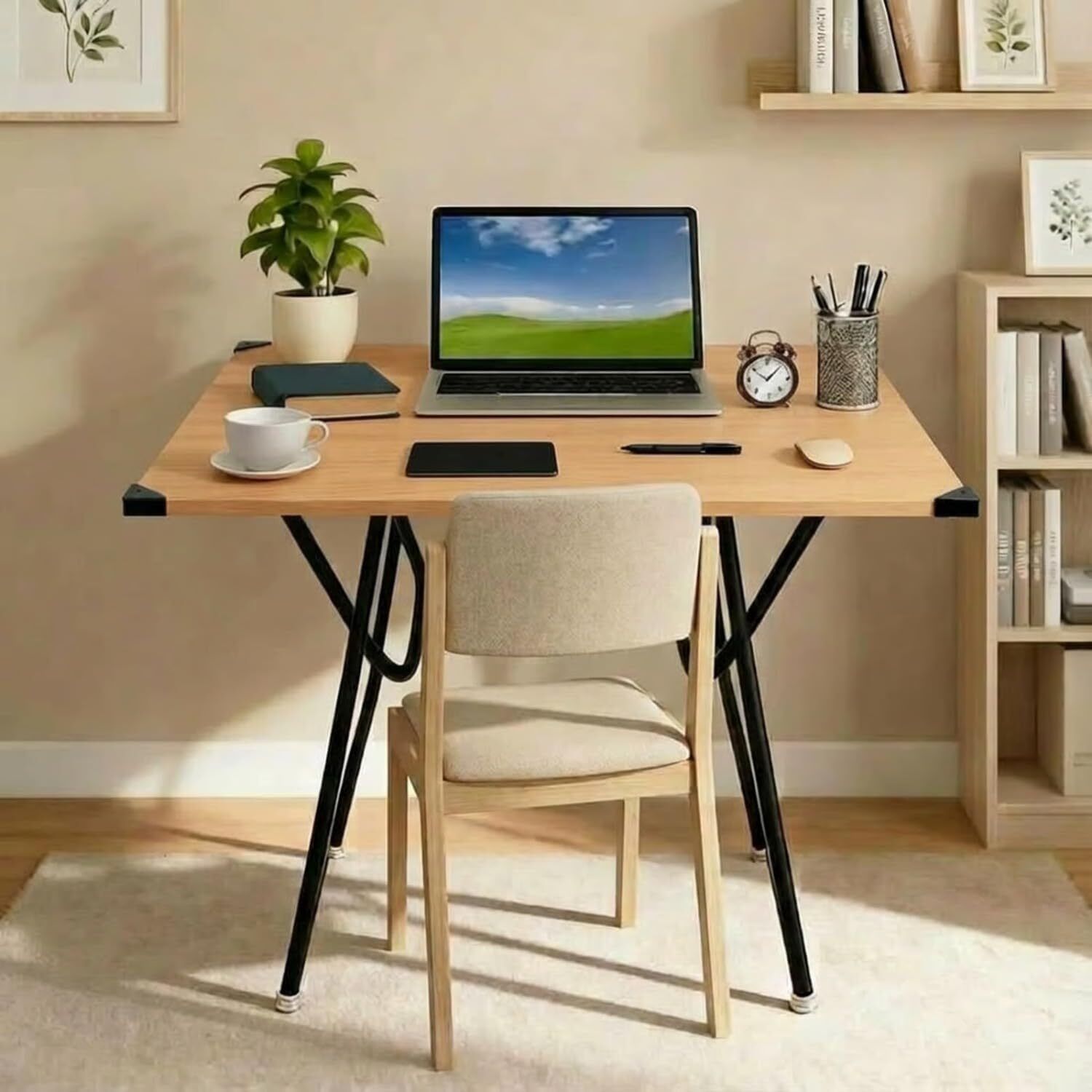 mighty home Multi Purpose Space Saver, Portable & Foldable Wooden /Desk for Home & Office Engineered Wood Study Table-picture-14