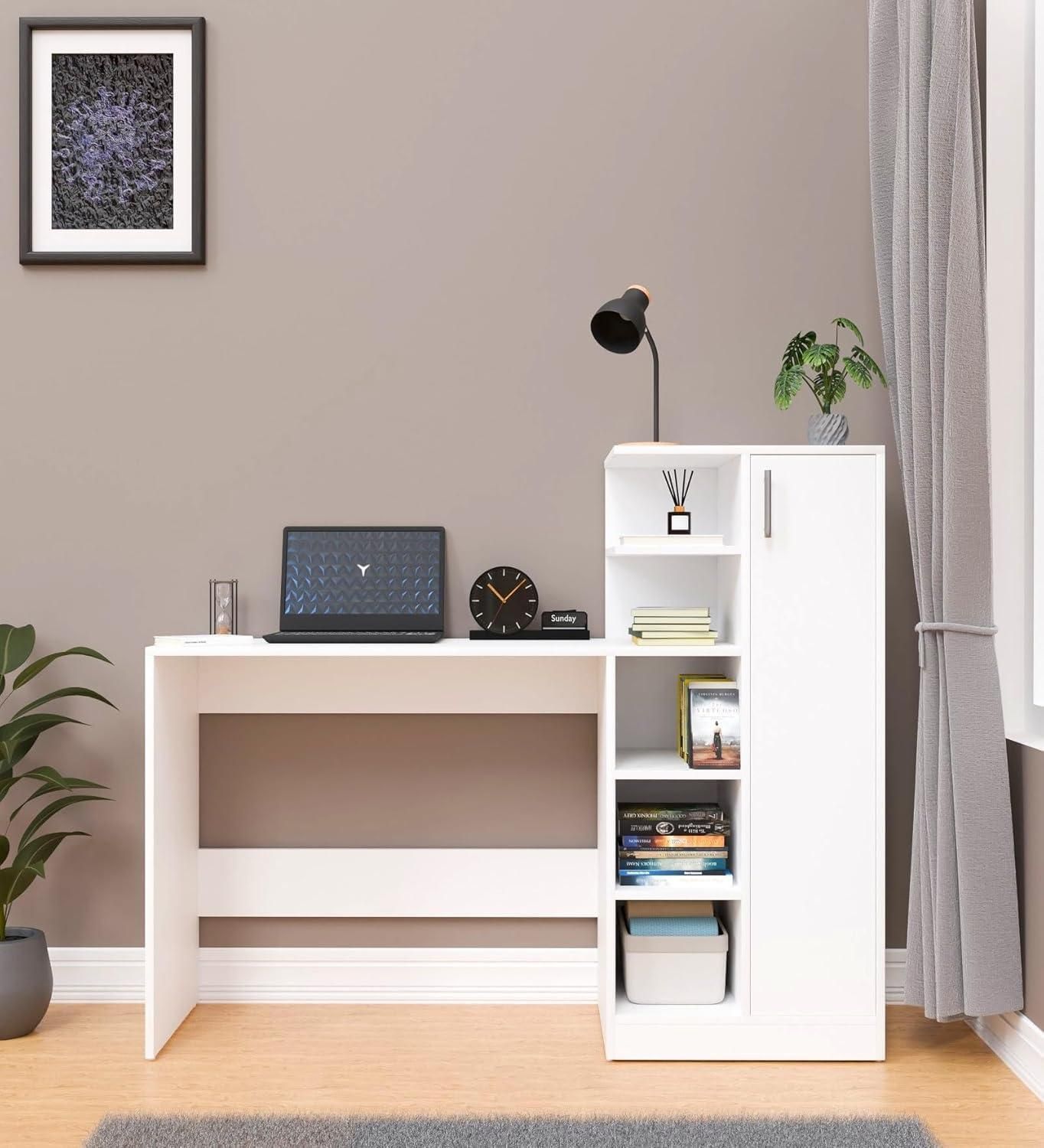 flipkart perfect homes Modern Multipurpose Home Office & Student Desk Study Table with Storage Engineered Wood Study Table-picture-33