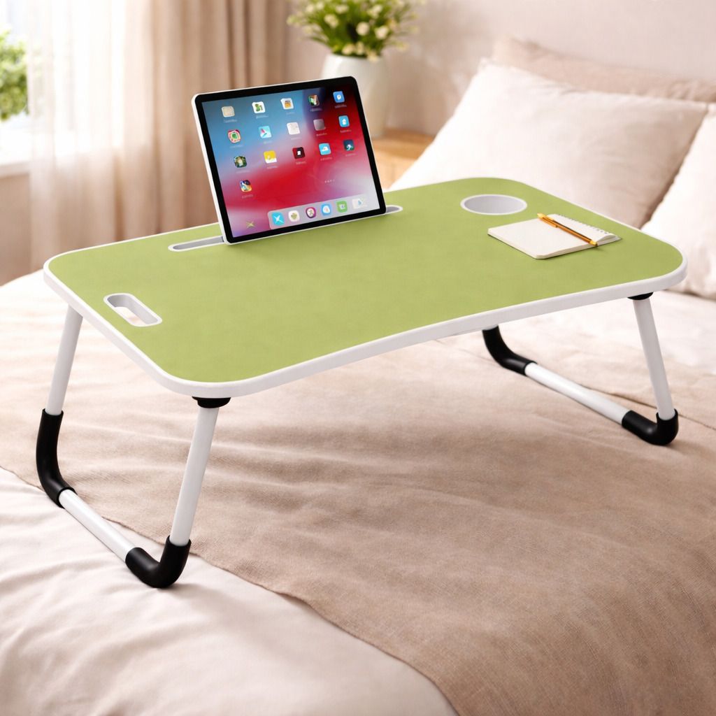 Multi-purpose Foldable Kids & Adult Study Table & Laptop Bed Desk Bed & Sofa Wood Portable Laptop Table-image-41