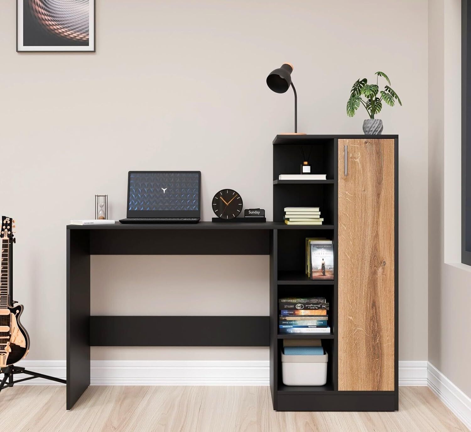 arizen Multipurpose Desk for office, Study With Book Storage Engineered Wood Multipurpose Table-picture-18