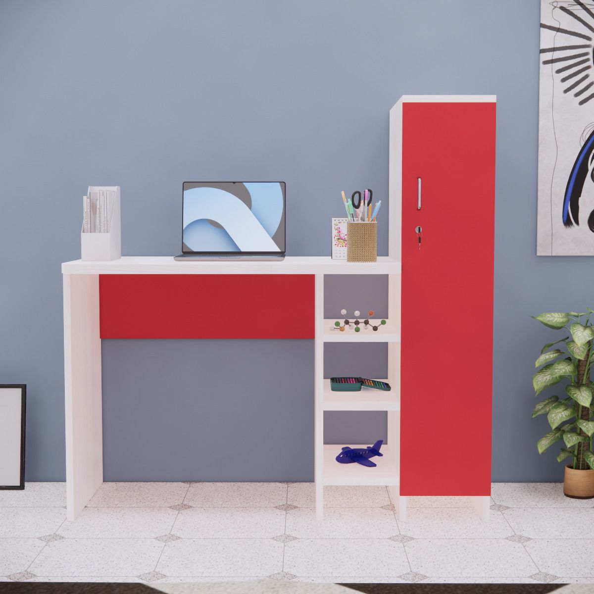 speciality panels Multipurpose Hutch Desk with storage & Termites resistance Engineered Wood Multipurpose Table-picture-11