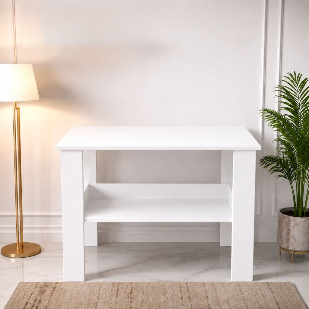 Modern Study Table | Workstation Desk | Office Computer Table with Storage Engineered Wood Study Table-image-3