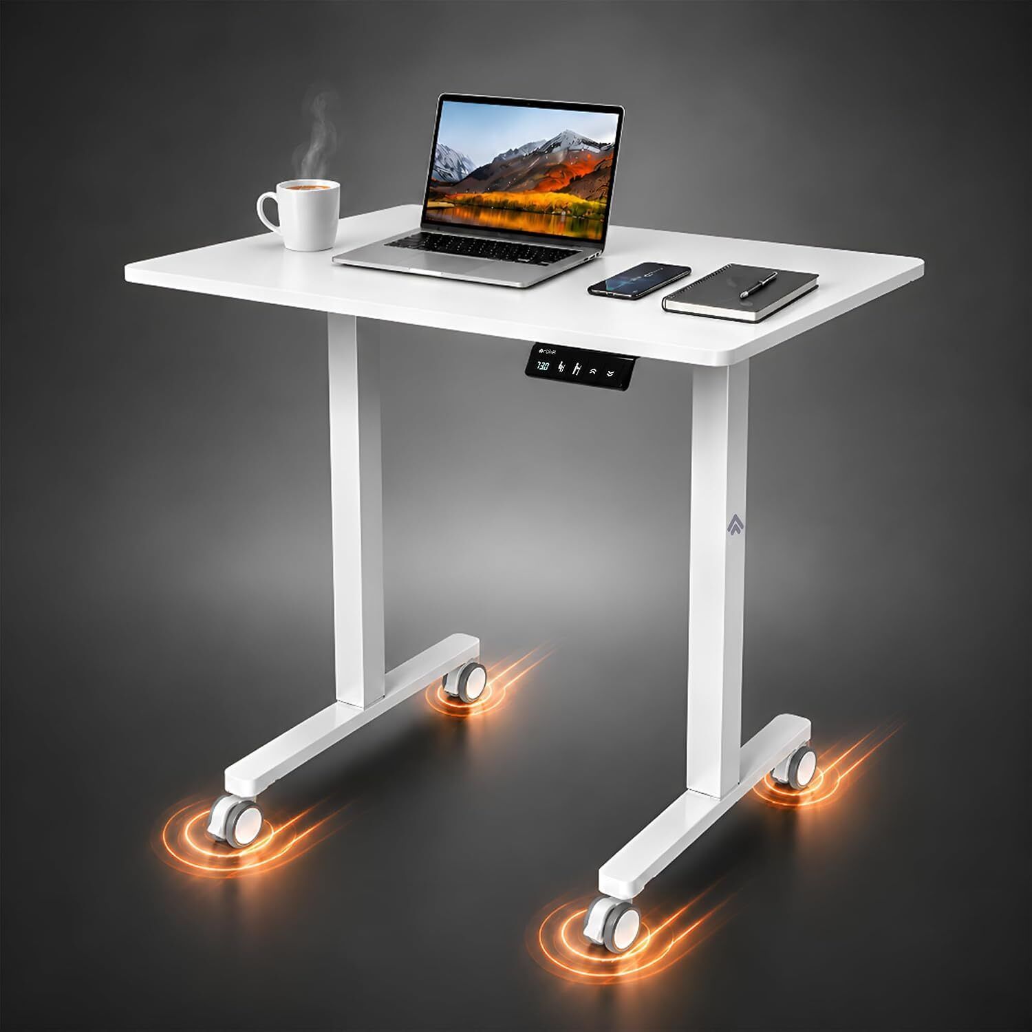 Artikel Artidesk Move Standing Table with Wheels & Memory Presets Engineered Wood Office Table-picture-26