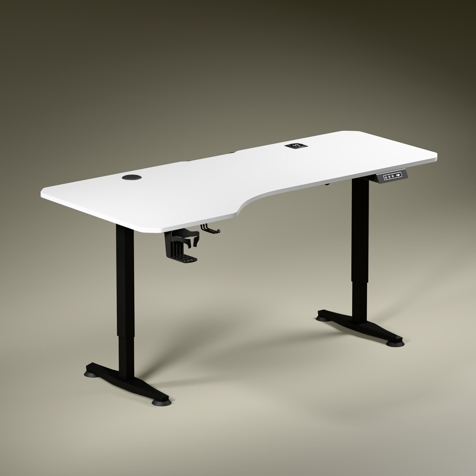 Trigger 2.0 Multipurpose Electric Height Adjustable |Smart Charging | Spacious Engineered Wood Office Table-image-19