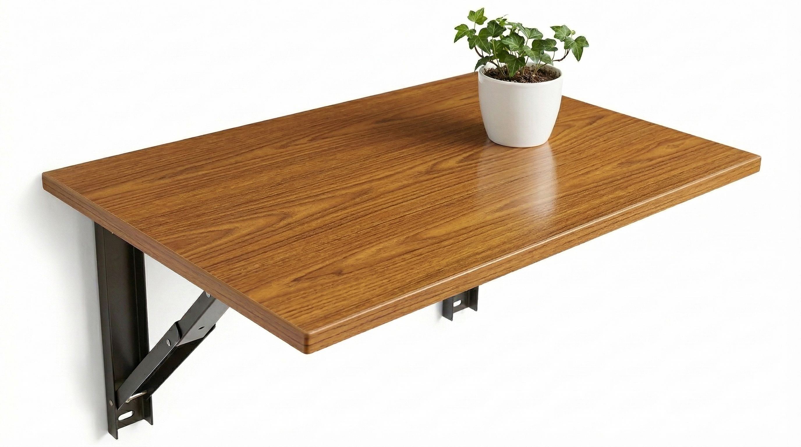 Foldable-Wall Mounted Table Wooden Study Desk 60x40 cm Space Saving Shelf Engineered Wood Study Table-image-29